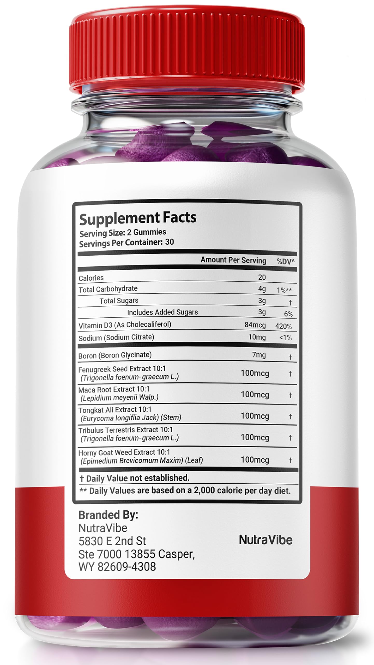 NutraVibe Alpha Gummy Max for Men Gummy 180 Gummies