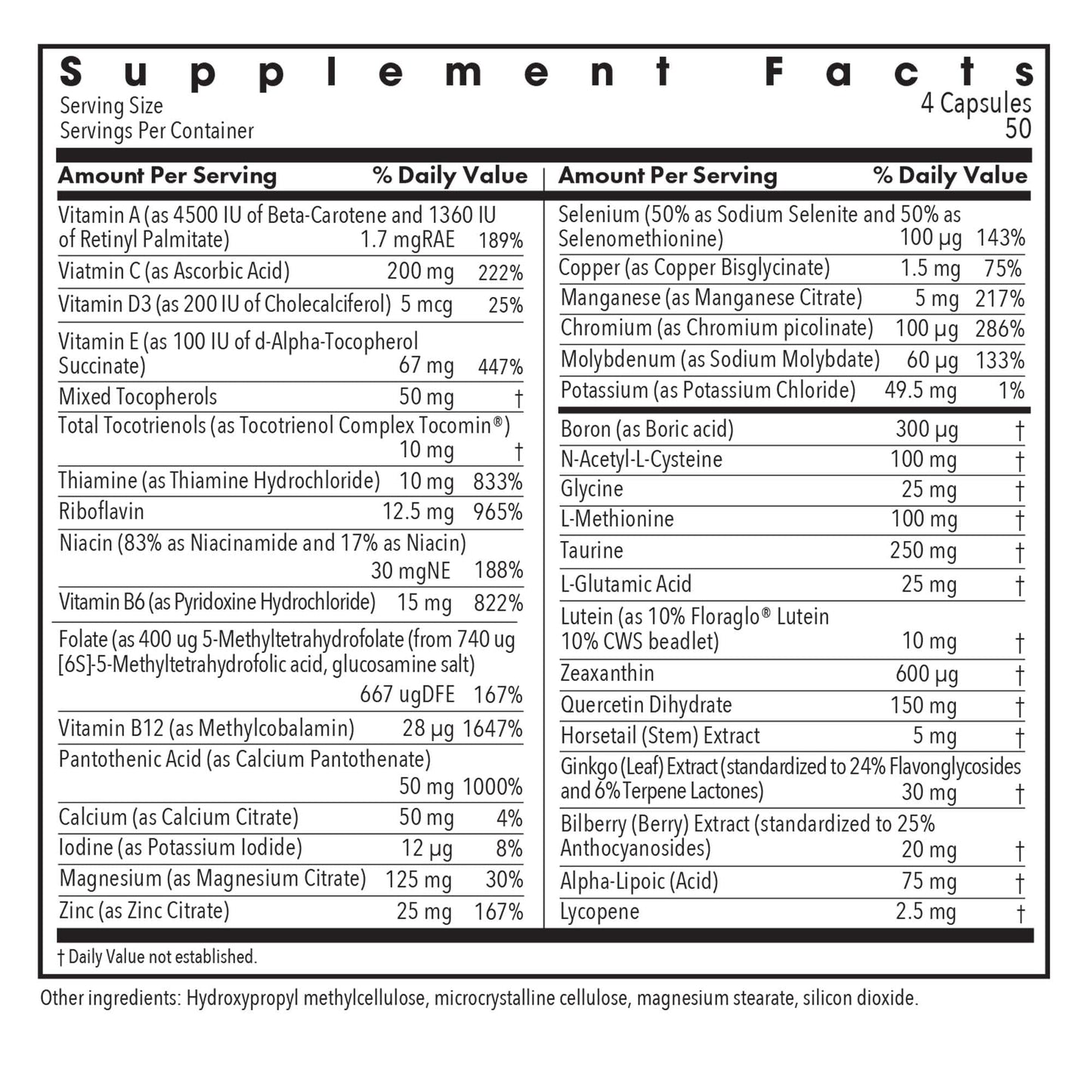 Allergy Research Group OcuDyne II Supplement Capsule 200 Count