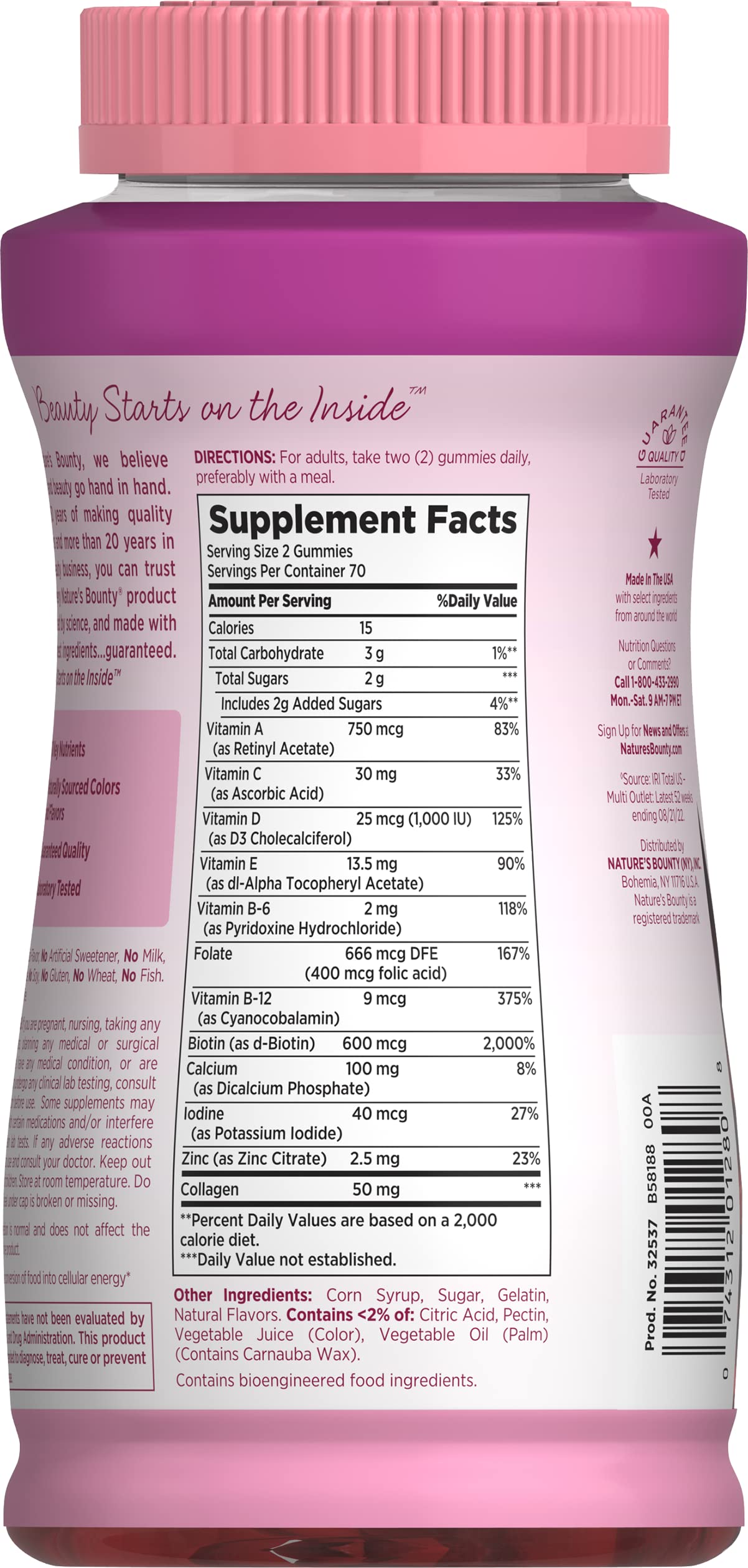 Nature's Bounty Optimal Solutions Women's Multivitamin Gummies, 140 Count