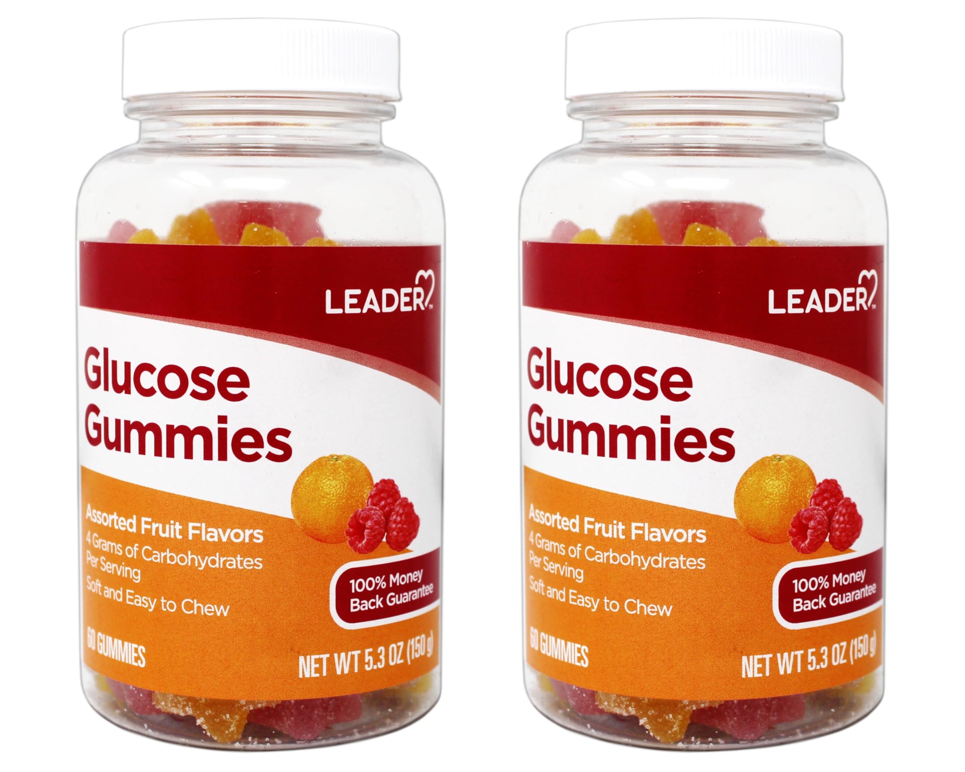 Leader Energy Support Gummies Assorted Fruit, 120 Count