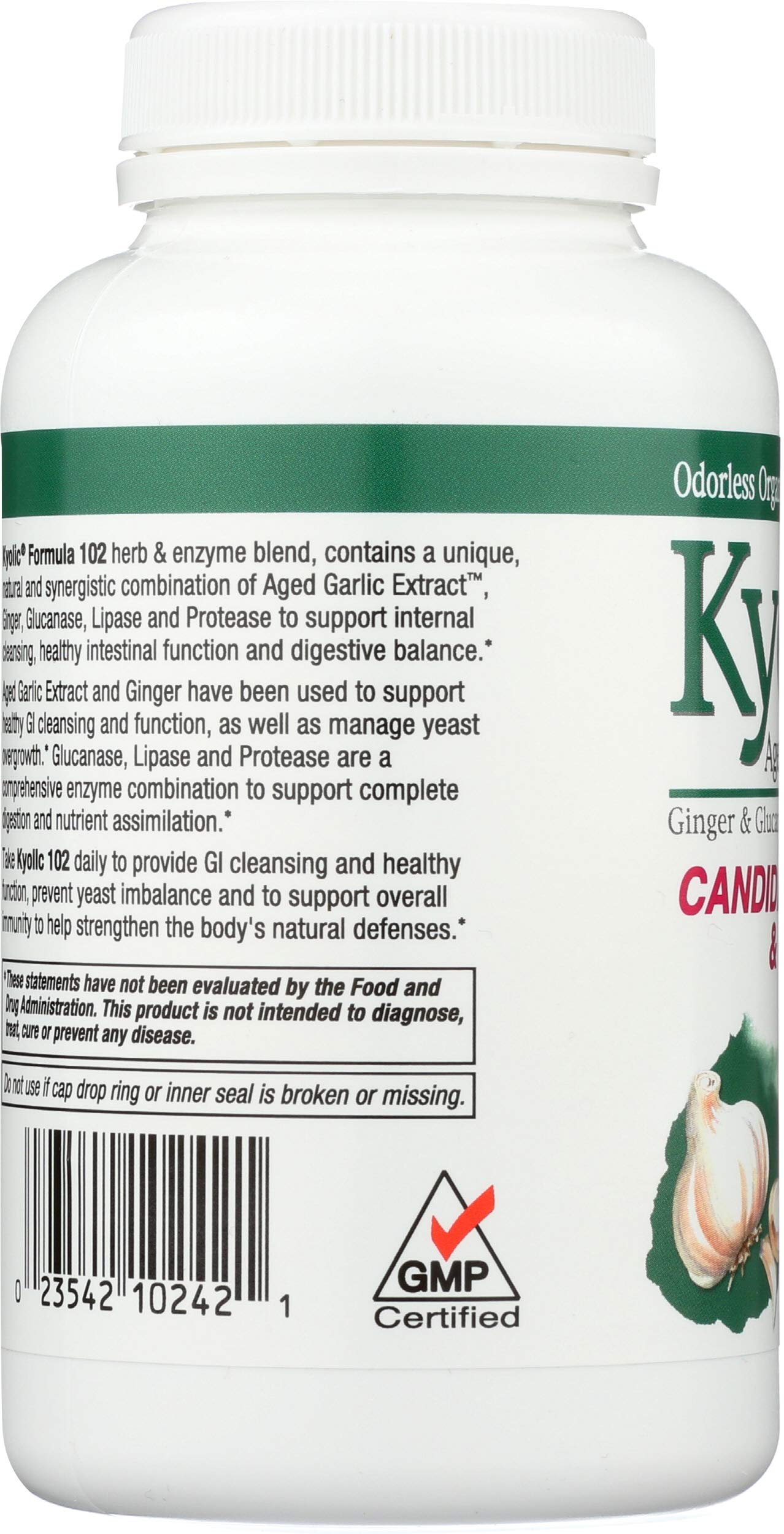 Kyolic Aged Garlic Extract, Cleanse & Digestion, Formula 102 Capsules 1 Count