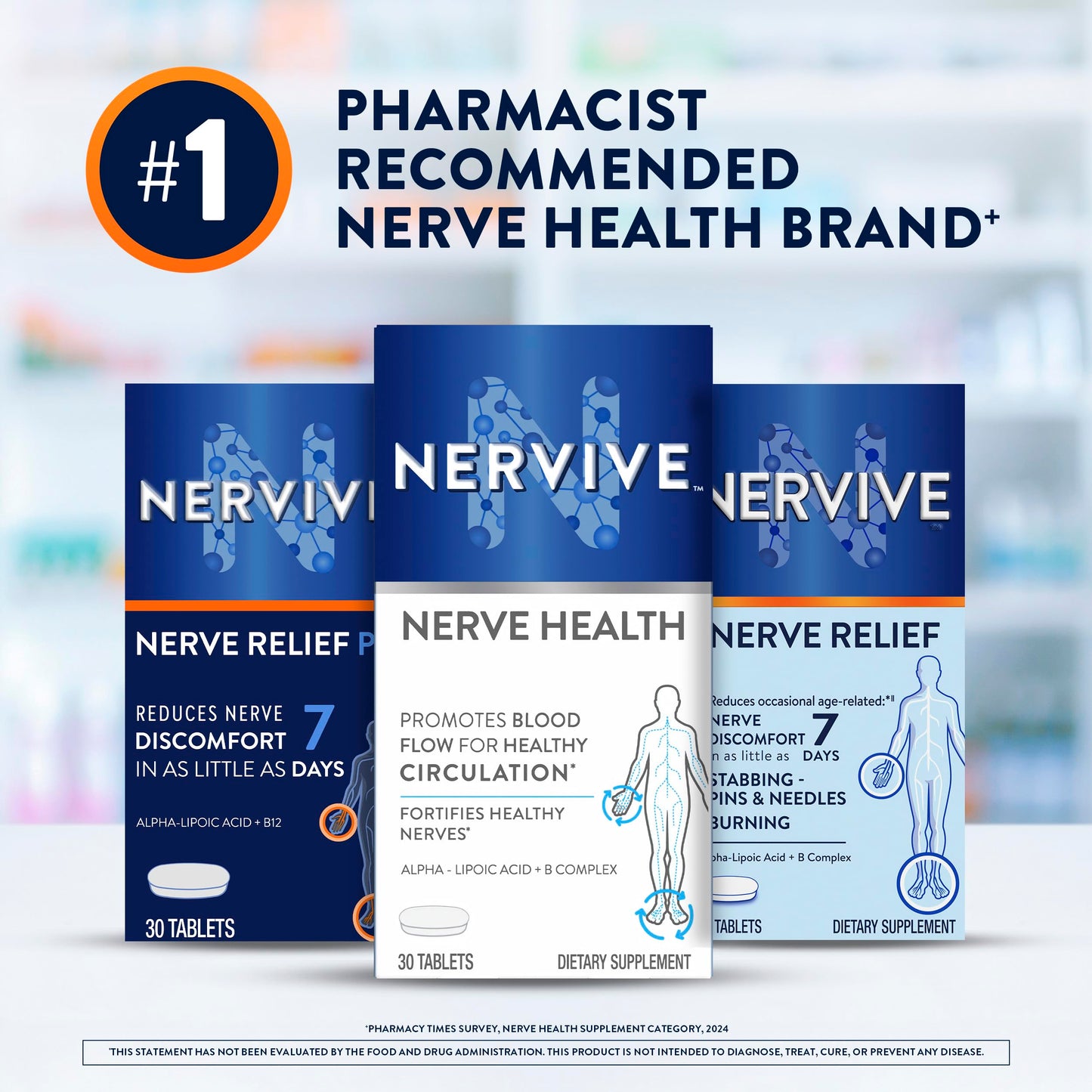 Nervive Nerve Health Alpha Lipoic Acid 30 Tablets