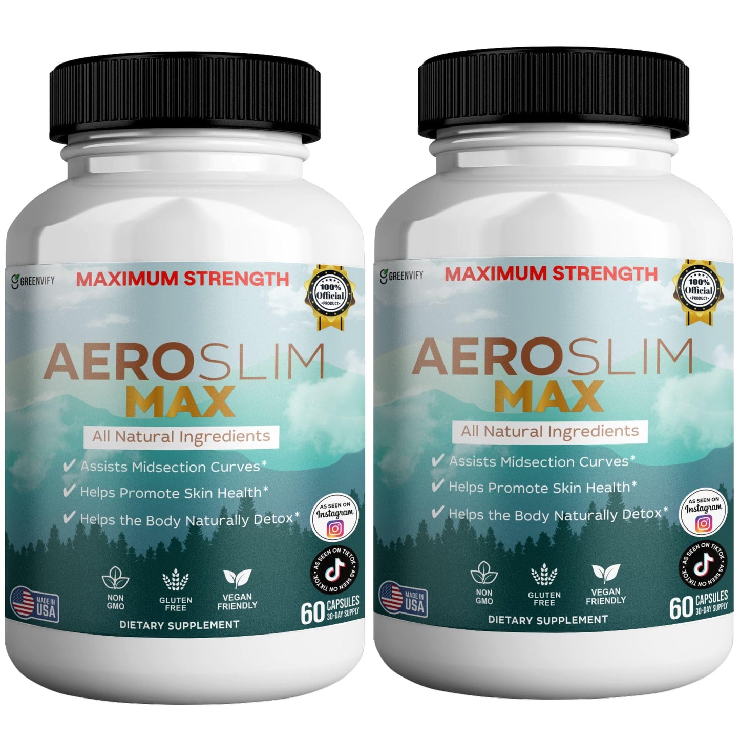 GREENVIFY Aeroslim Max Natural Dietary Supplement 120 Capsules