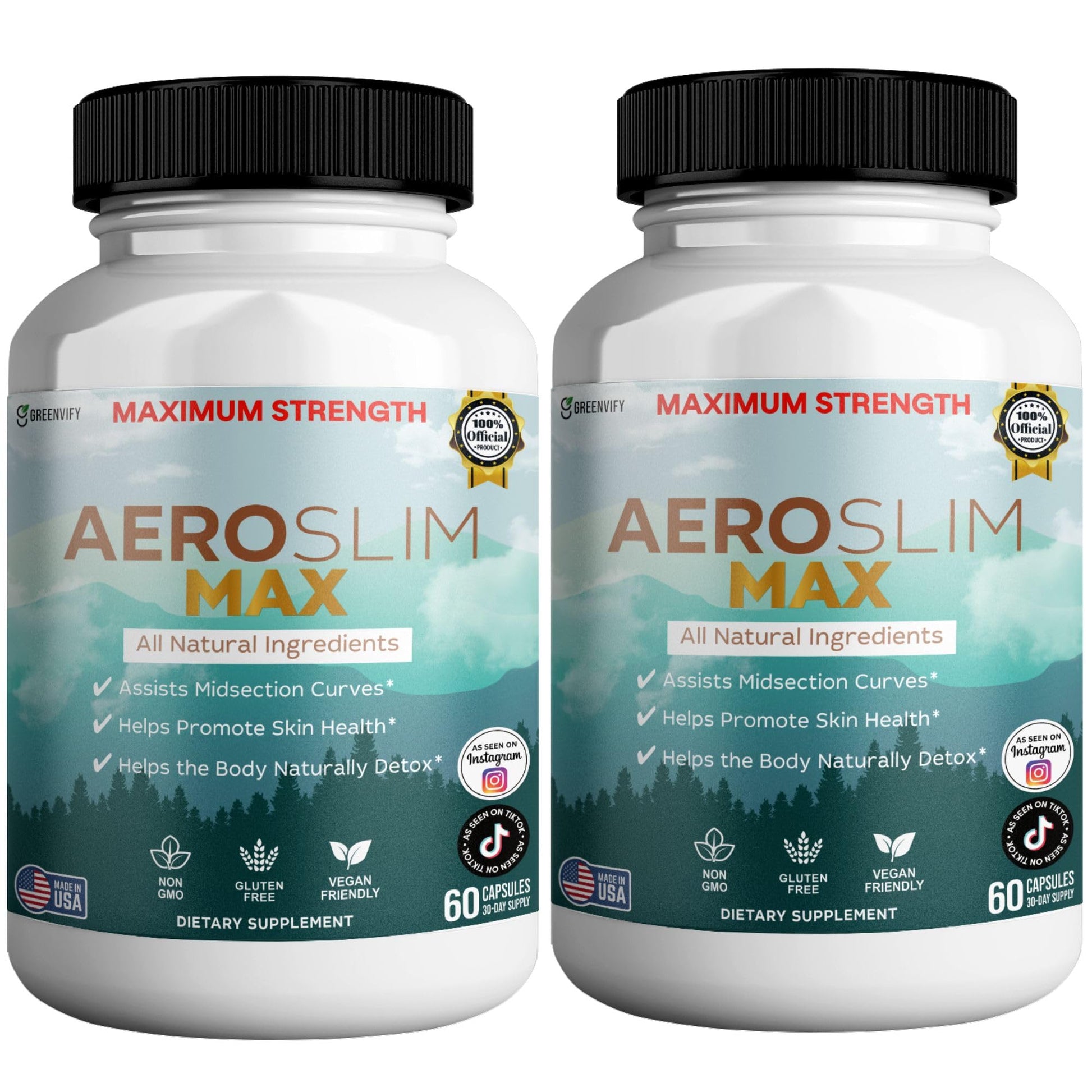 GREENVIFY Aeroslim Max Natural Dietary Supplement 120 Capsules