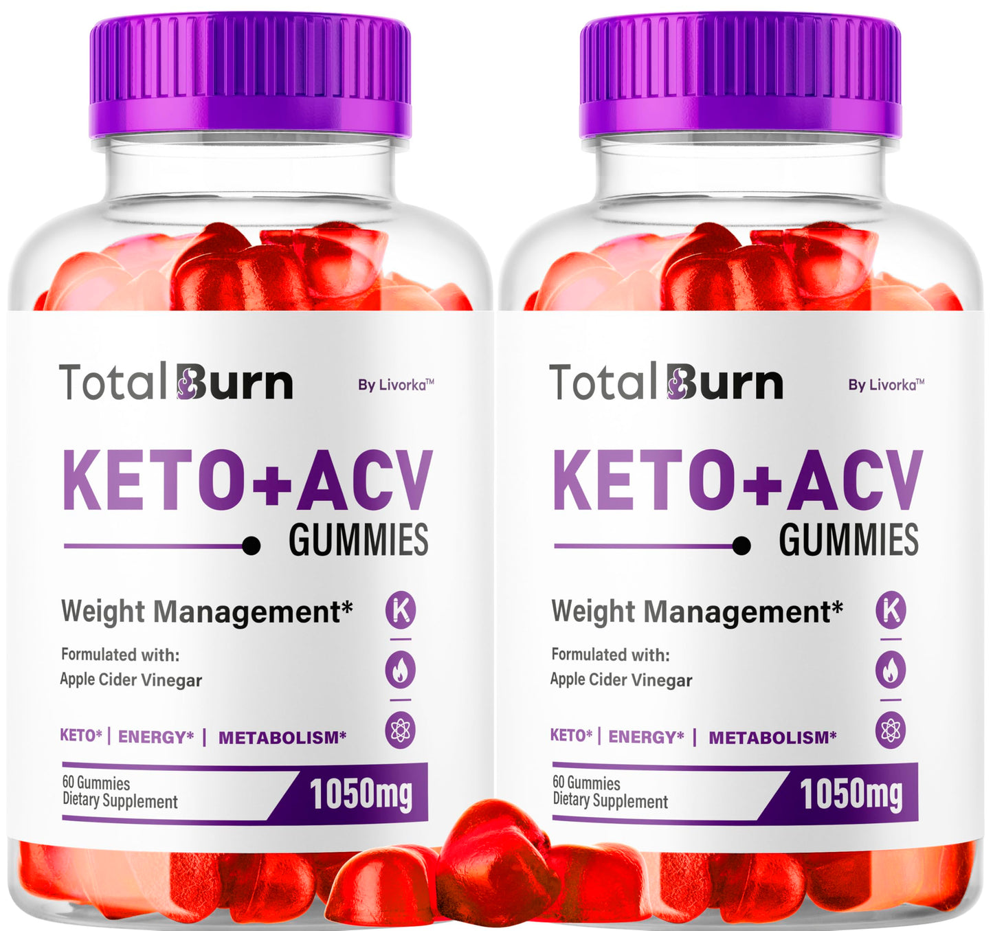 LIVORKA Total Burn Keto ACV Gummies, 120 Gummies
