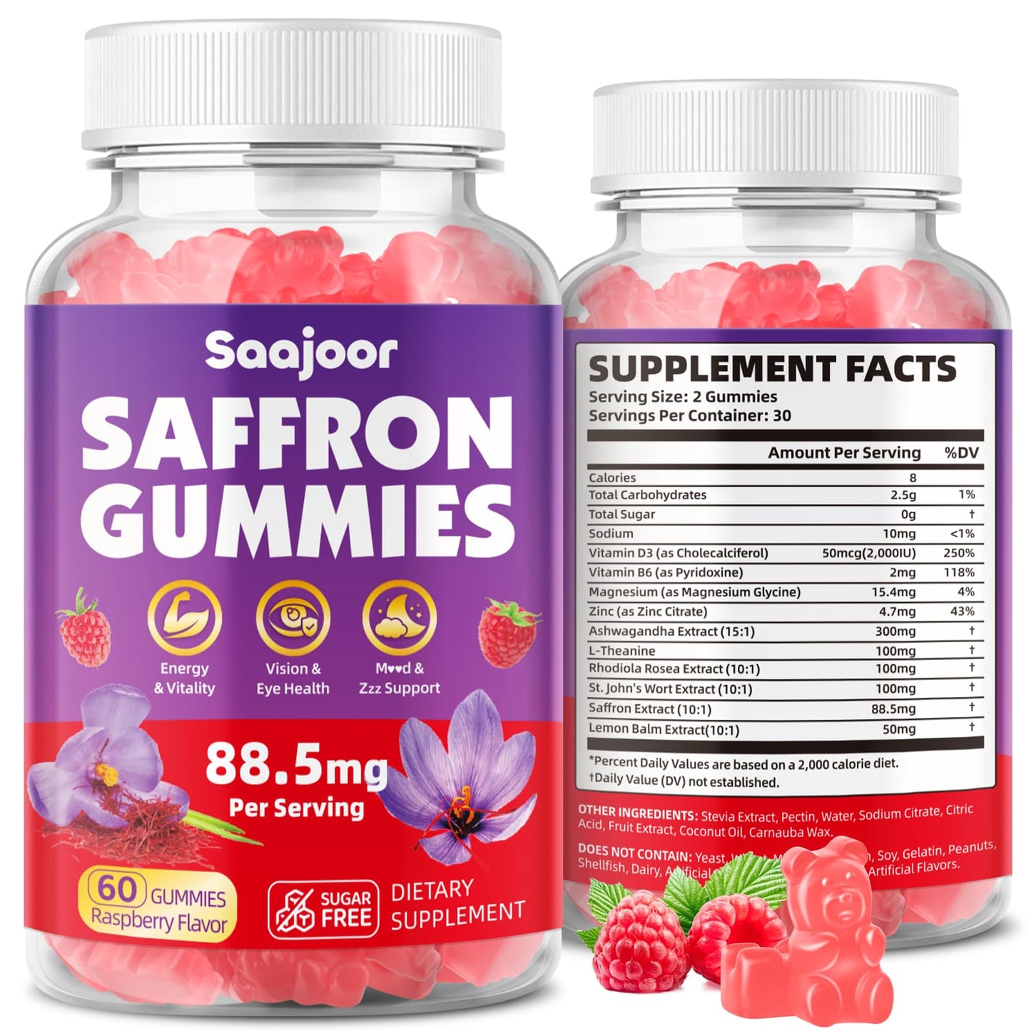 Saajoor Saffron Gummies 60 Gummies