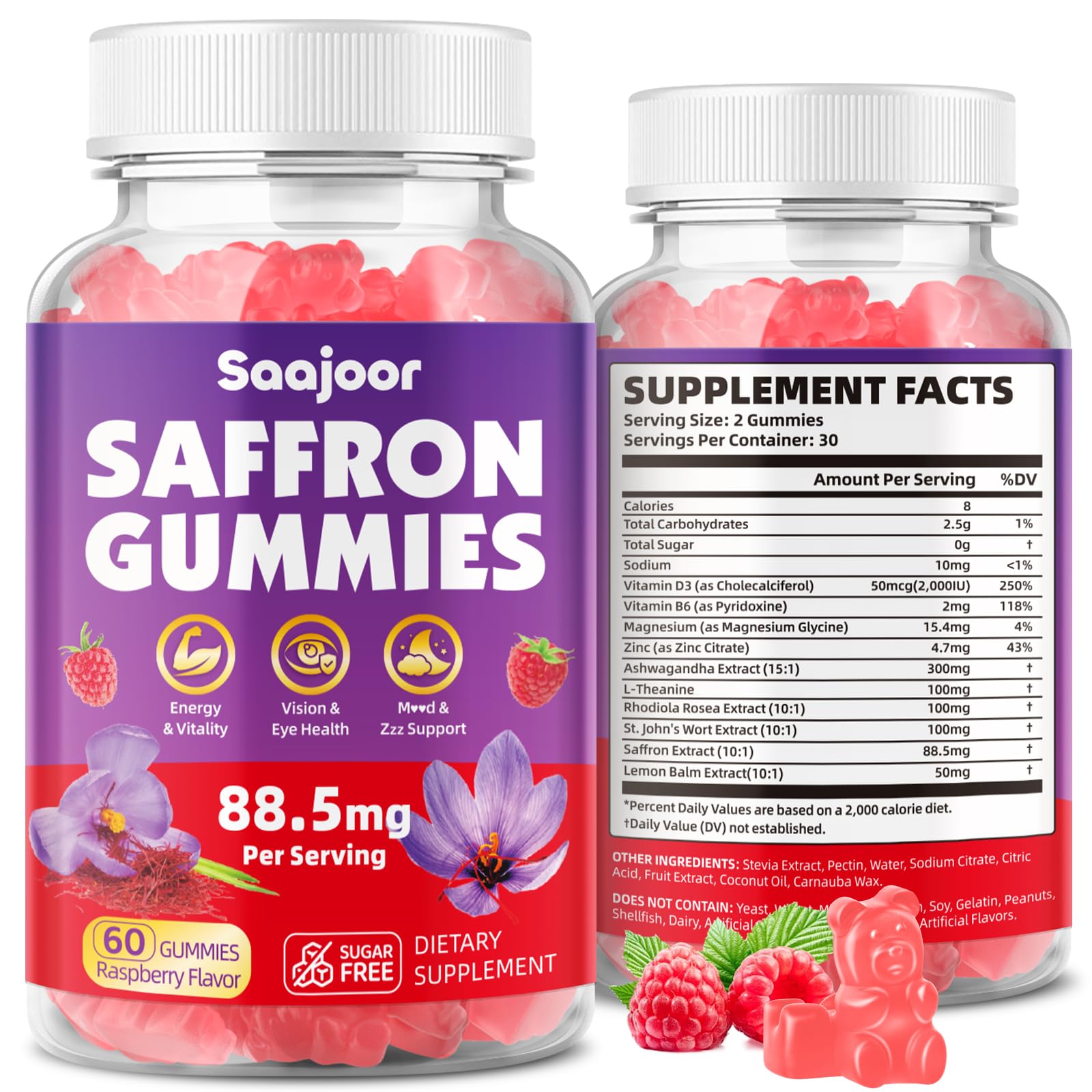 Saajoor Saffron Gummies 60 Gummies