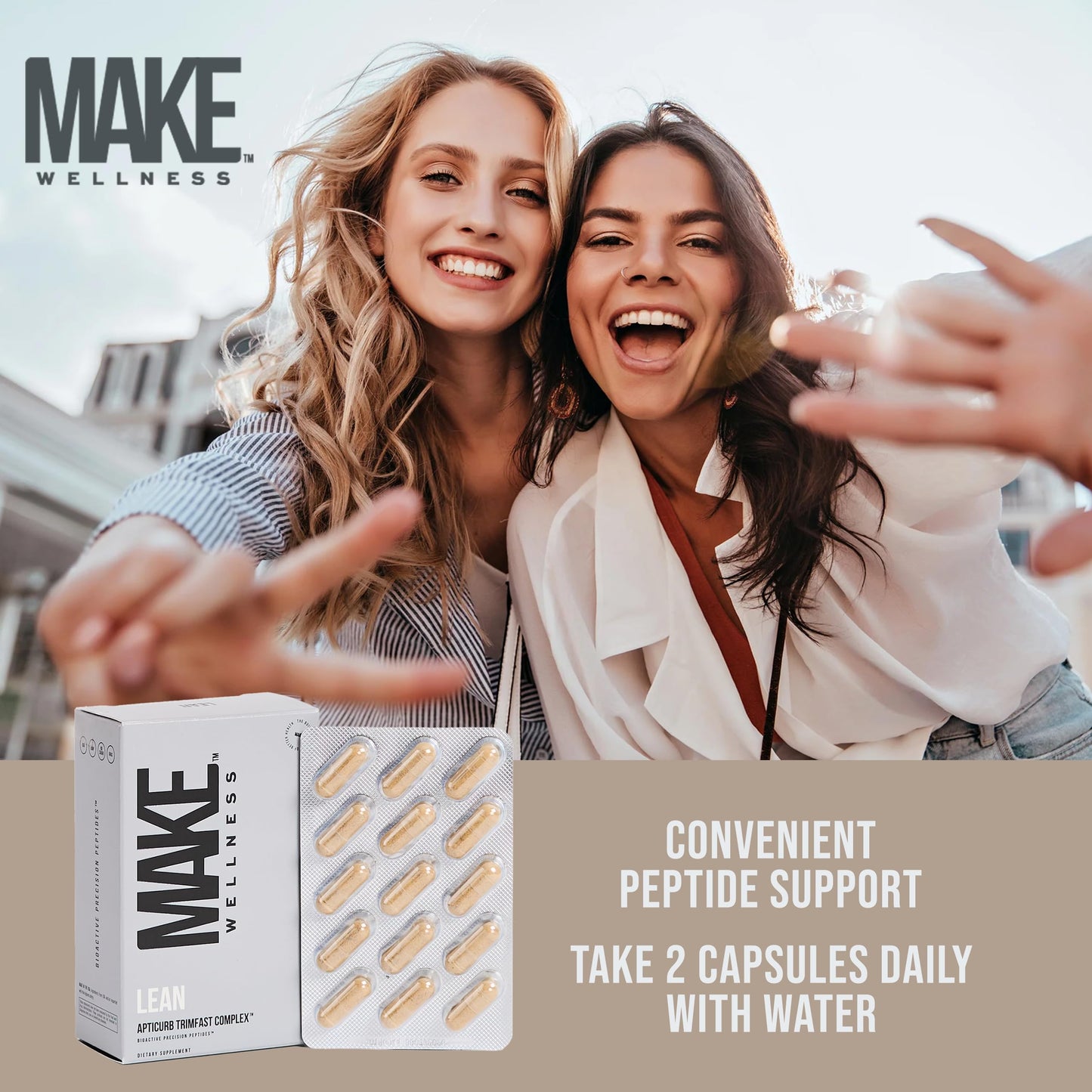 Make Wellness Lean Peptide Supplement Capsule 60 Count