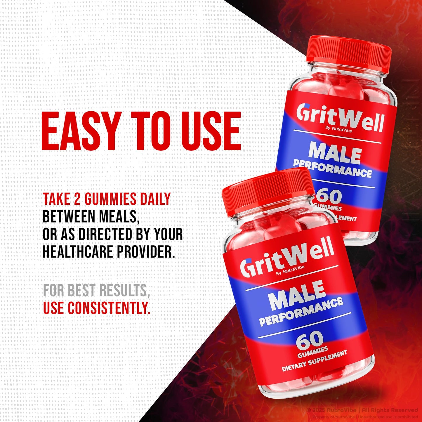 NutraVibe GritWell Gummies 120 Gummies