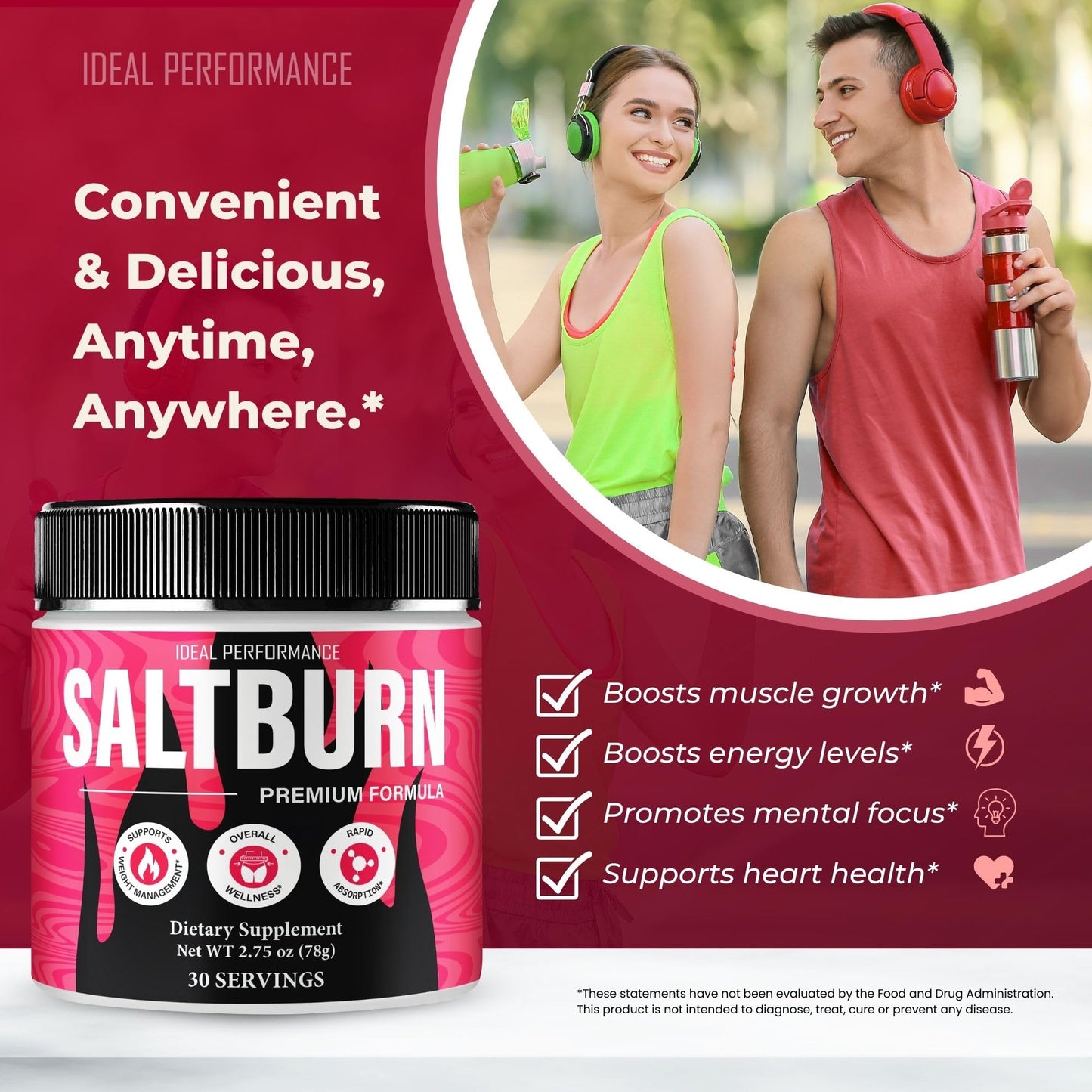 IDEAL PERFORMANCE SaltBurn Powder 2 Ounce