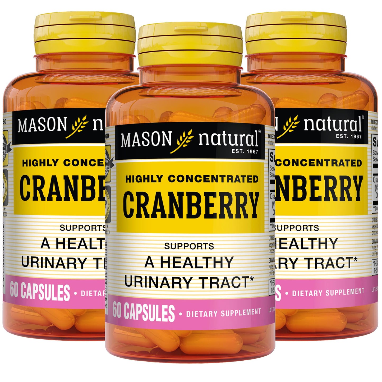 Mason Natural Cranberry Highly Concentrated 900 mg Capsules, 180 Count