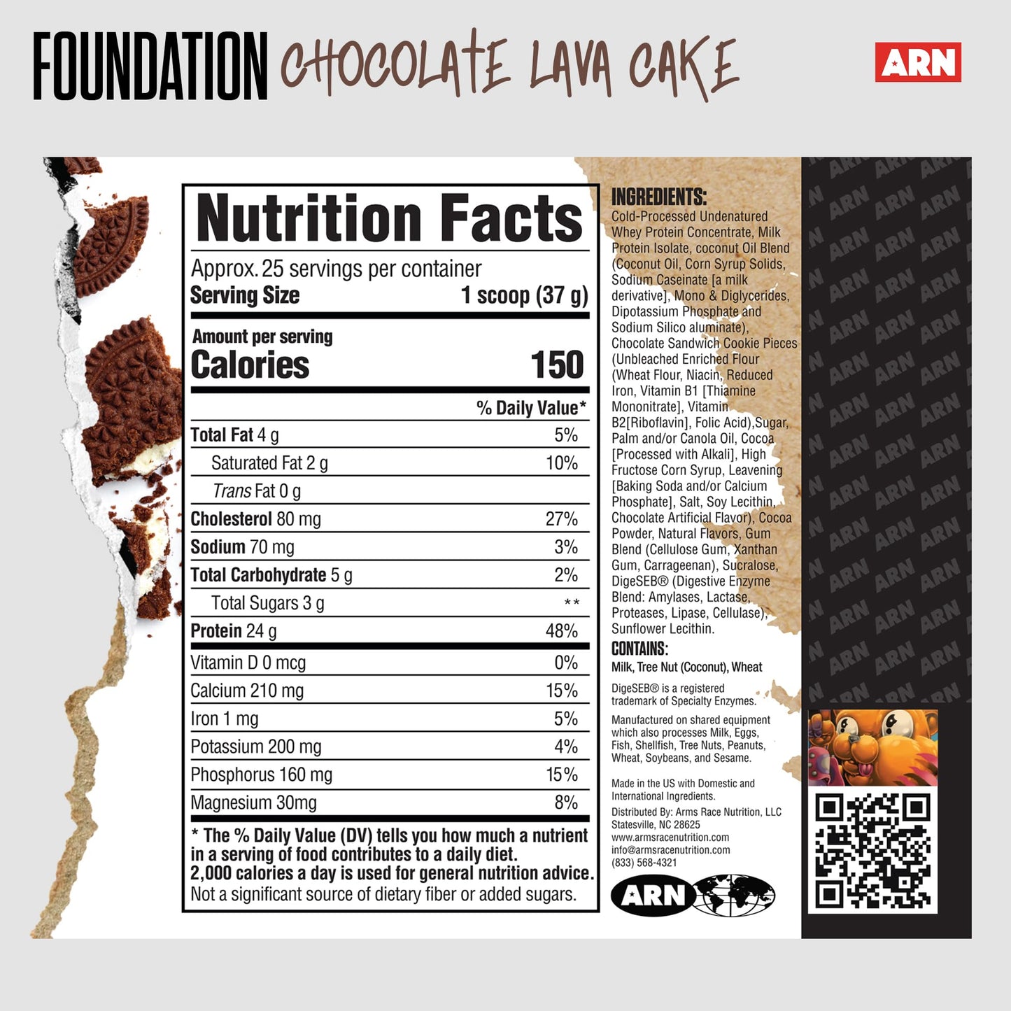Arms Race Nutrition Foundation Protein Blend Whey Protein Powder 32 Servings