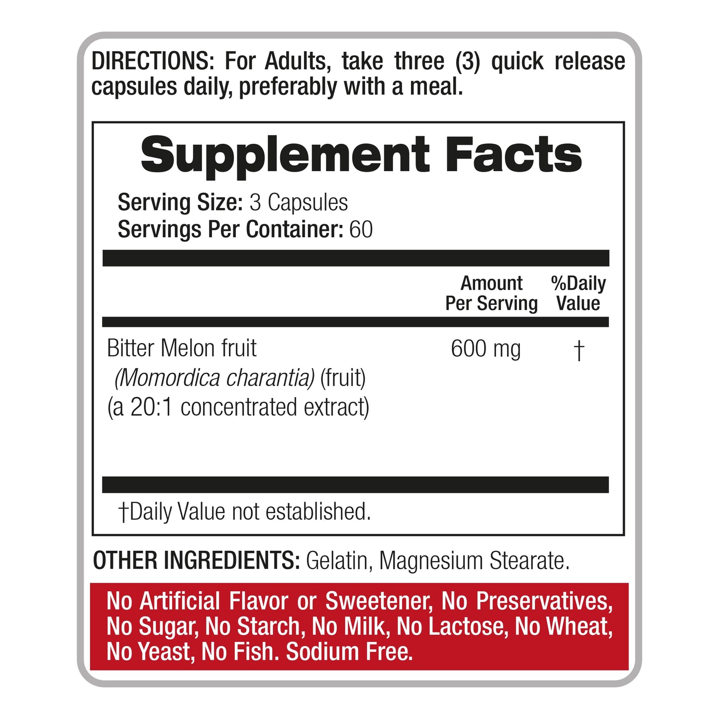 FITO MEDIC'S Bitter Melon Capsules 1 Count