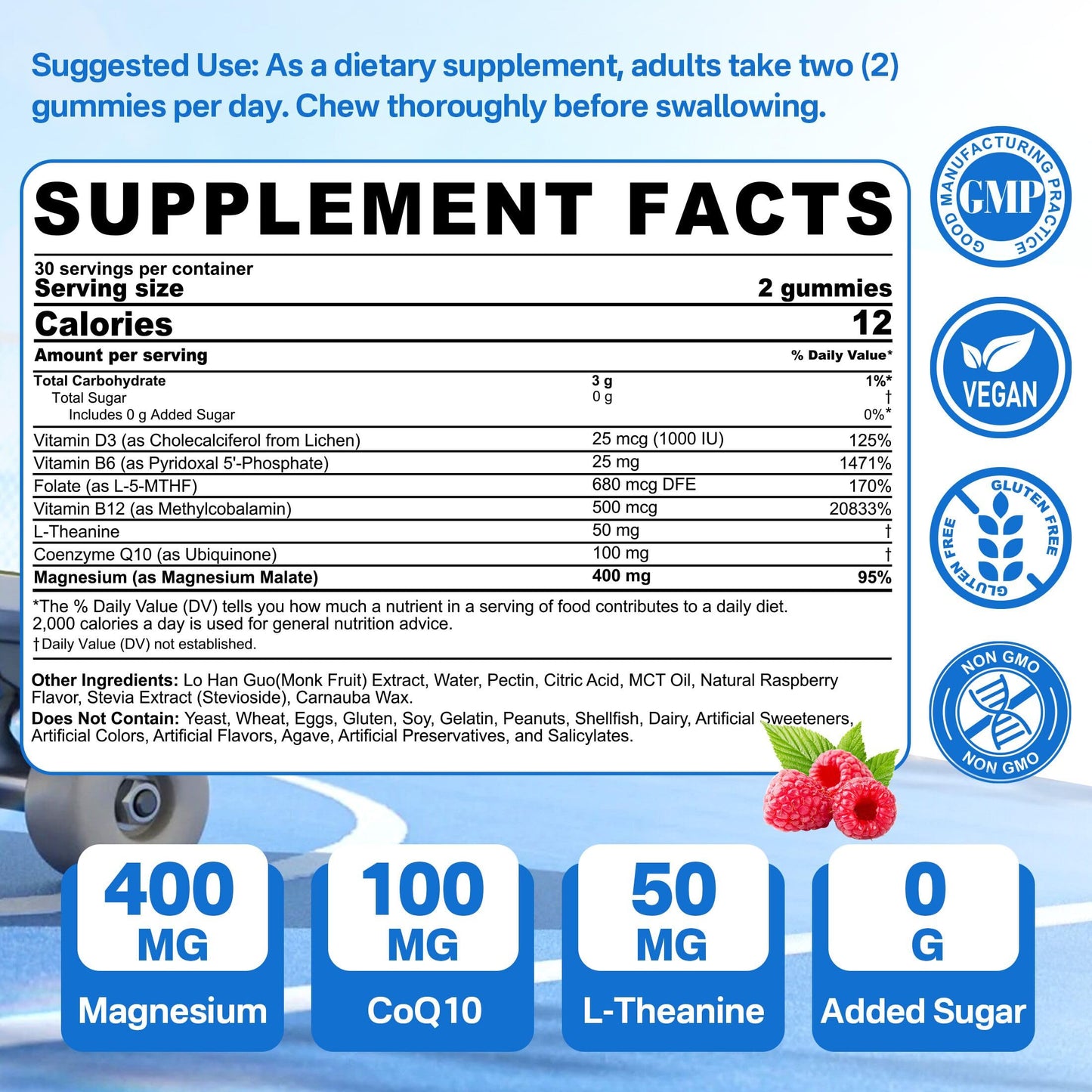 Nextdia Magnesium Malate Gummies for Adults, Gummy, 60 Count
