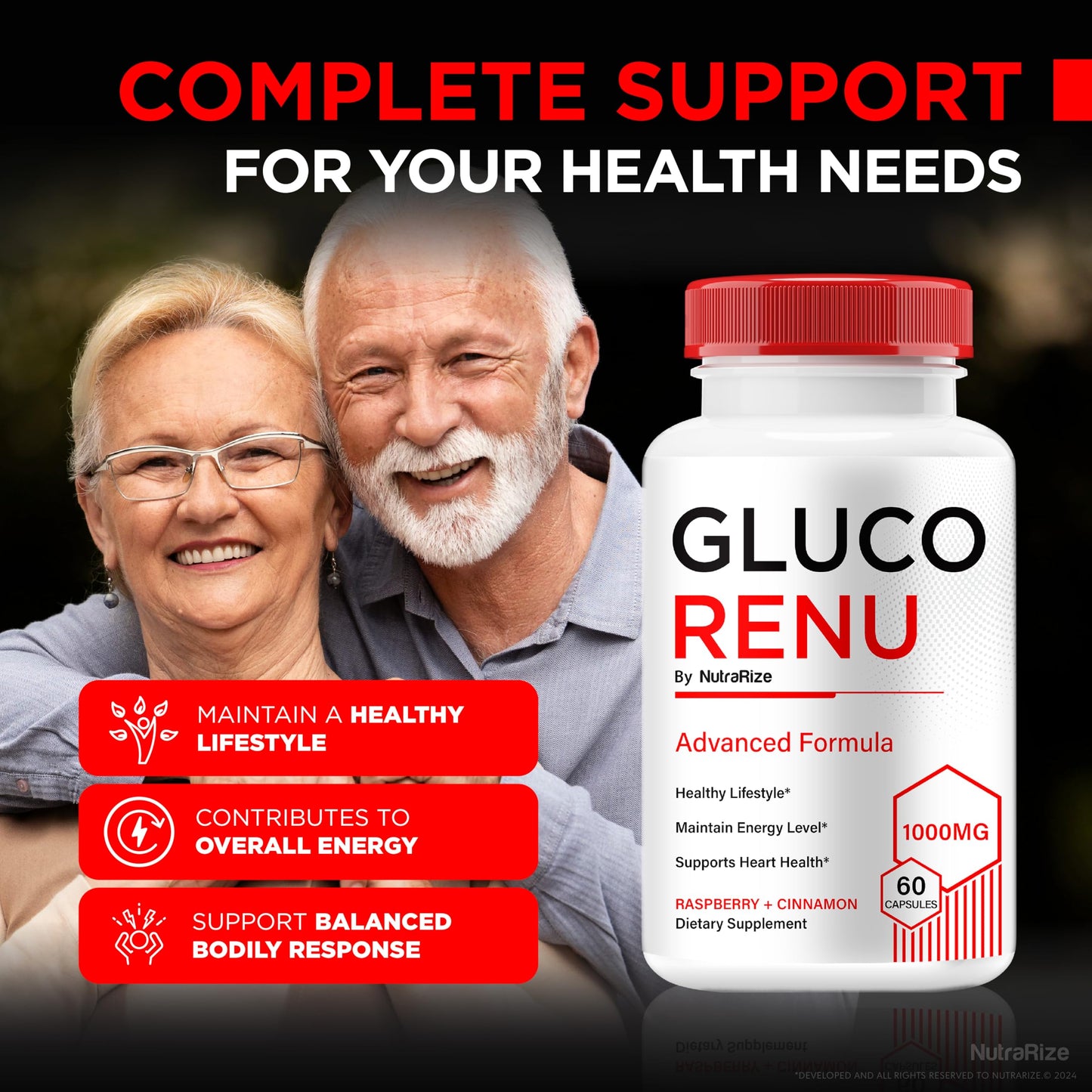 NutraRize GlucoRenu Glyco Optimizer, 120 Capsules