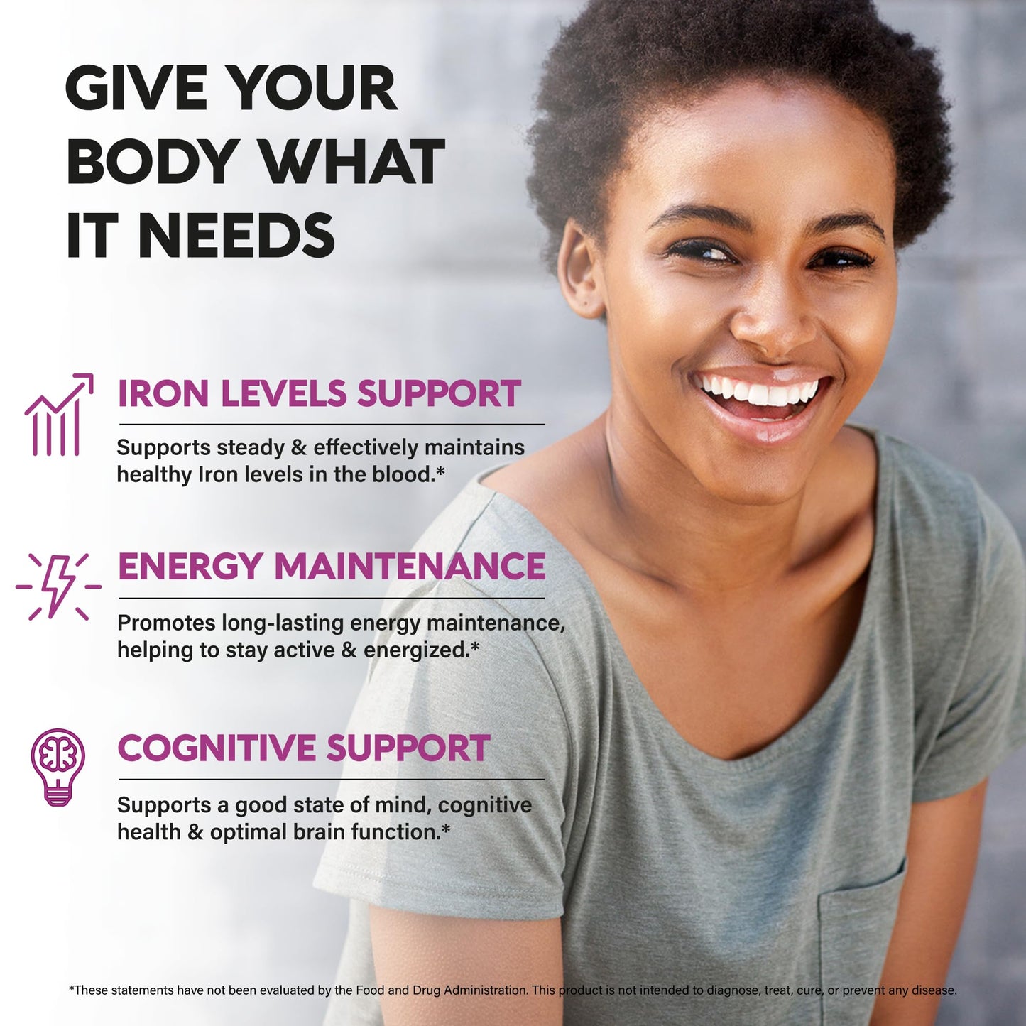 NUTRAHARMONY Iron Supplement for Women 120 Capsules
