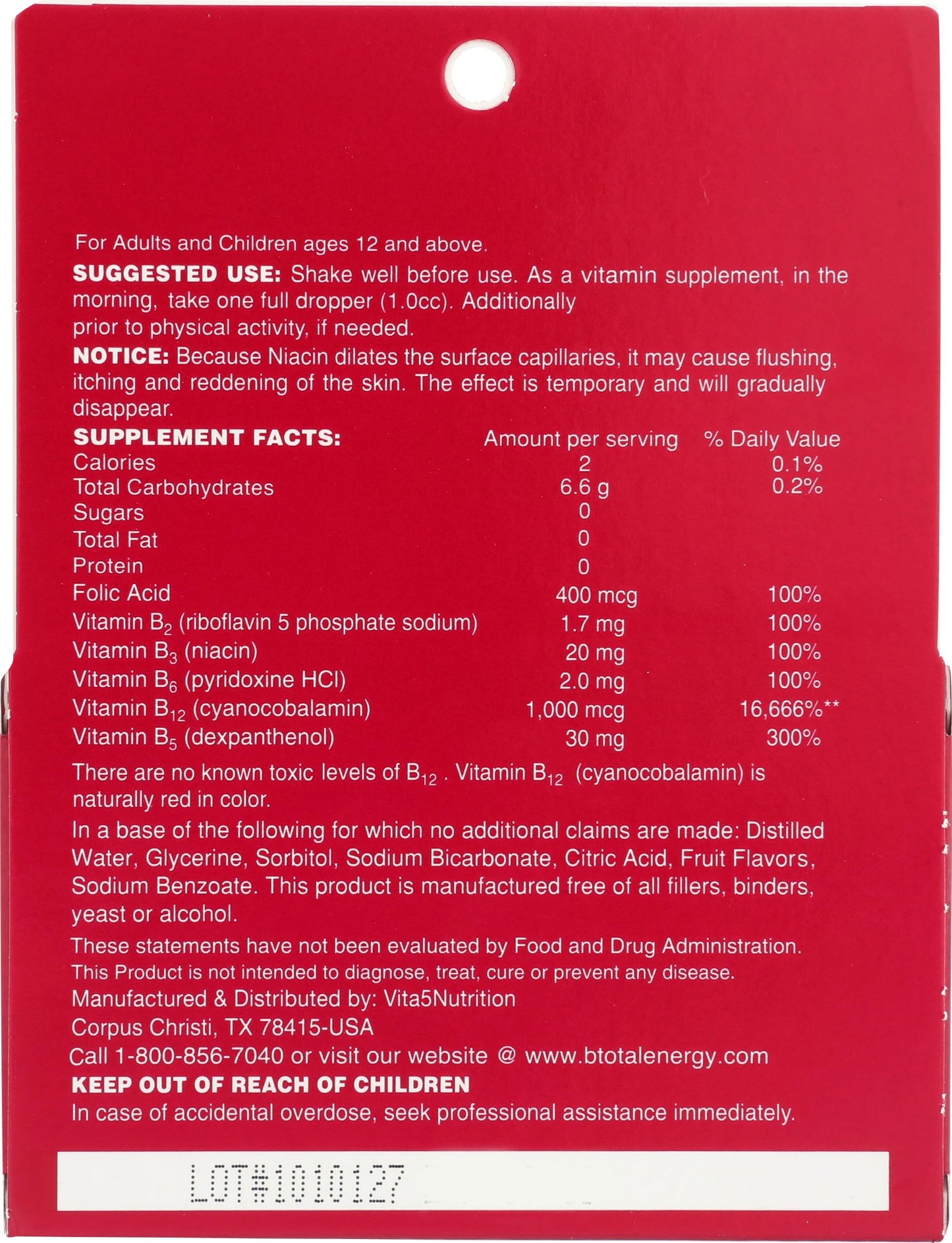 Sublingual Products Sublingual B Total Liquid, Tablet 8 Count