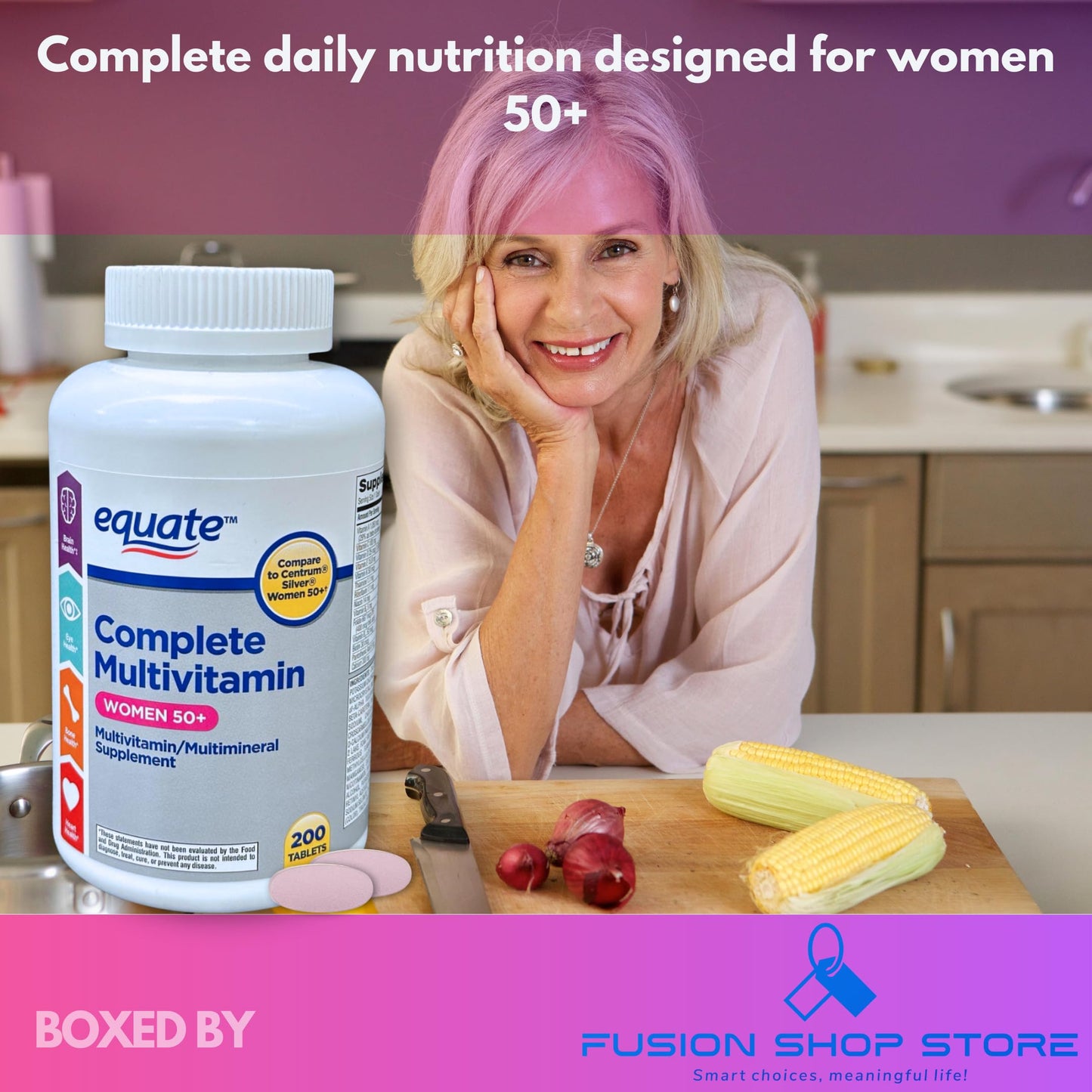 Fusion Shop Store One Daily Multivitamin Multimineral for Women Tablet 200 Count