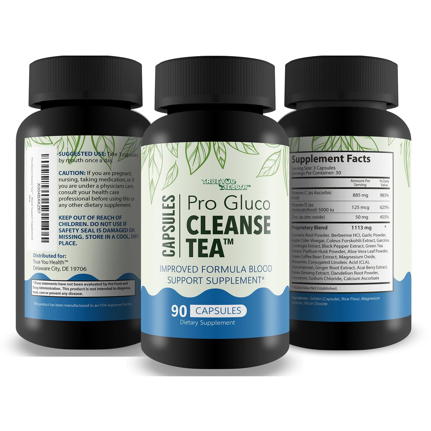 True You Health Pro Gluc Cleanse 90 Capsules
