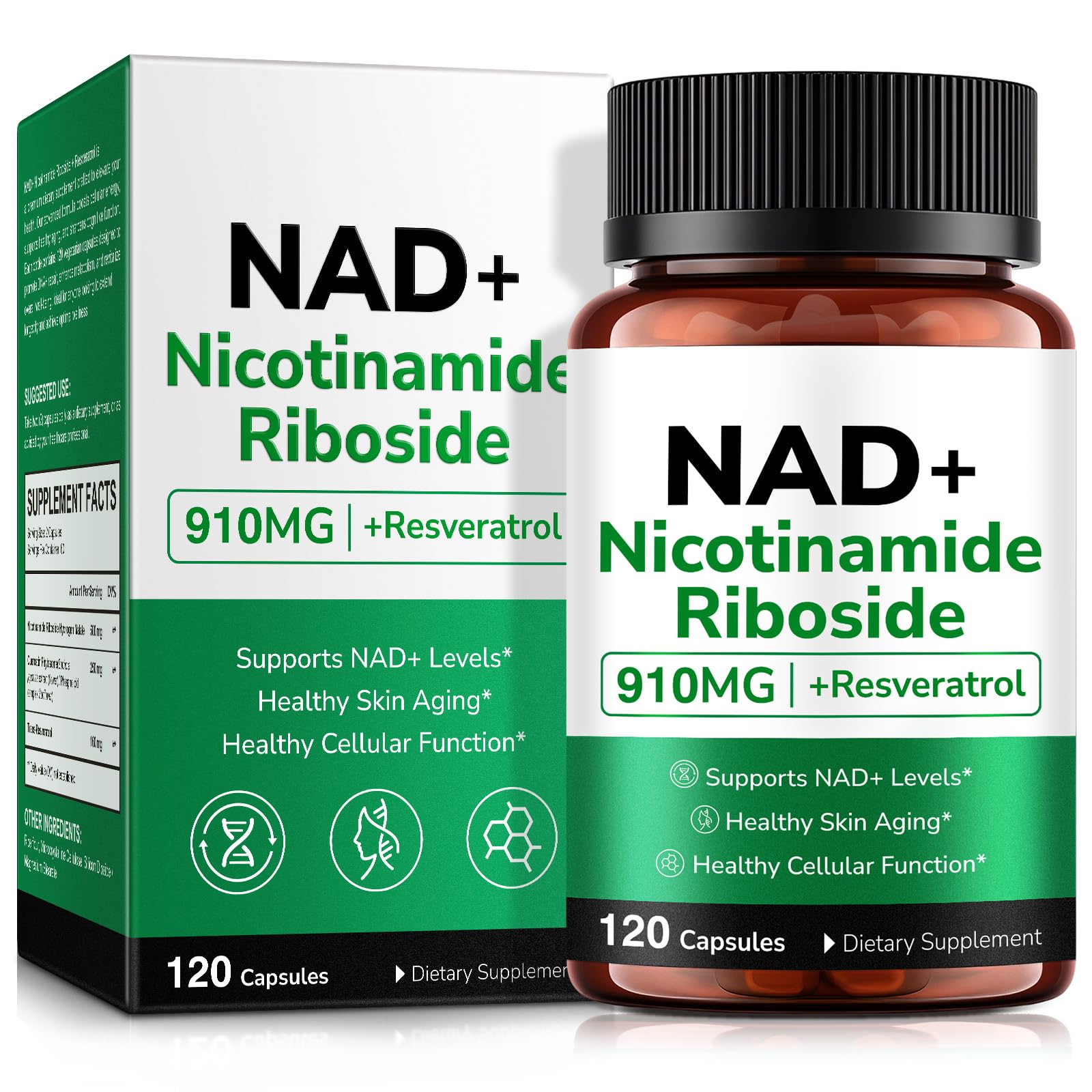 Feeliville NAD+ Supplements for Women, 120 Capsules