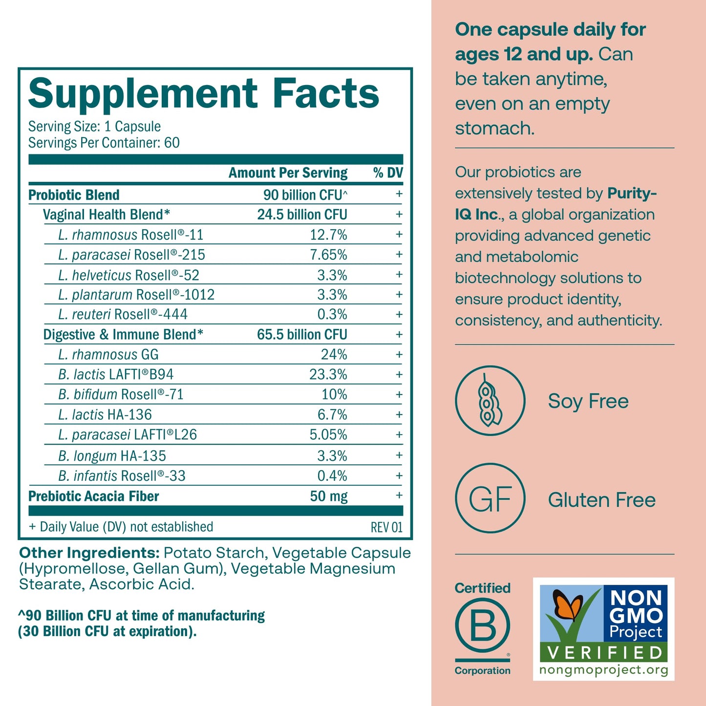 True Grace One Daily Women’s Probiotic Capsules 60