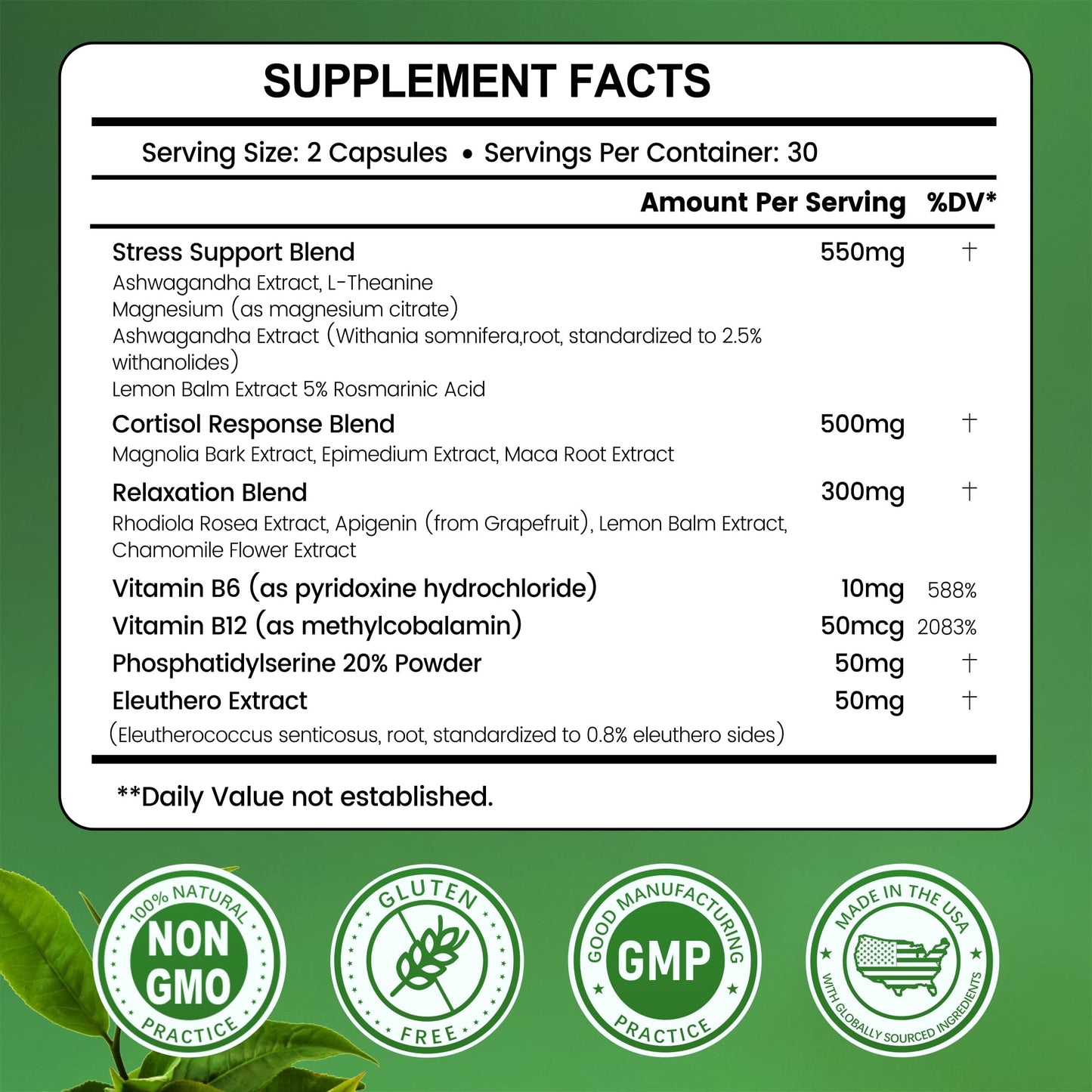 inGreens Cortisol Supplement Capsule, 60 Capsules
