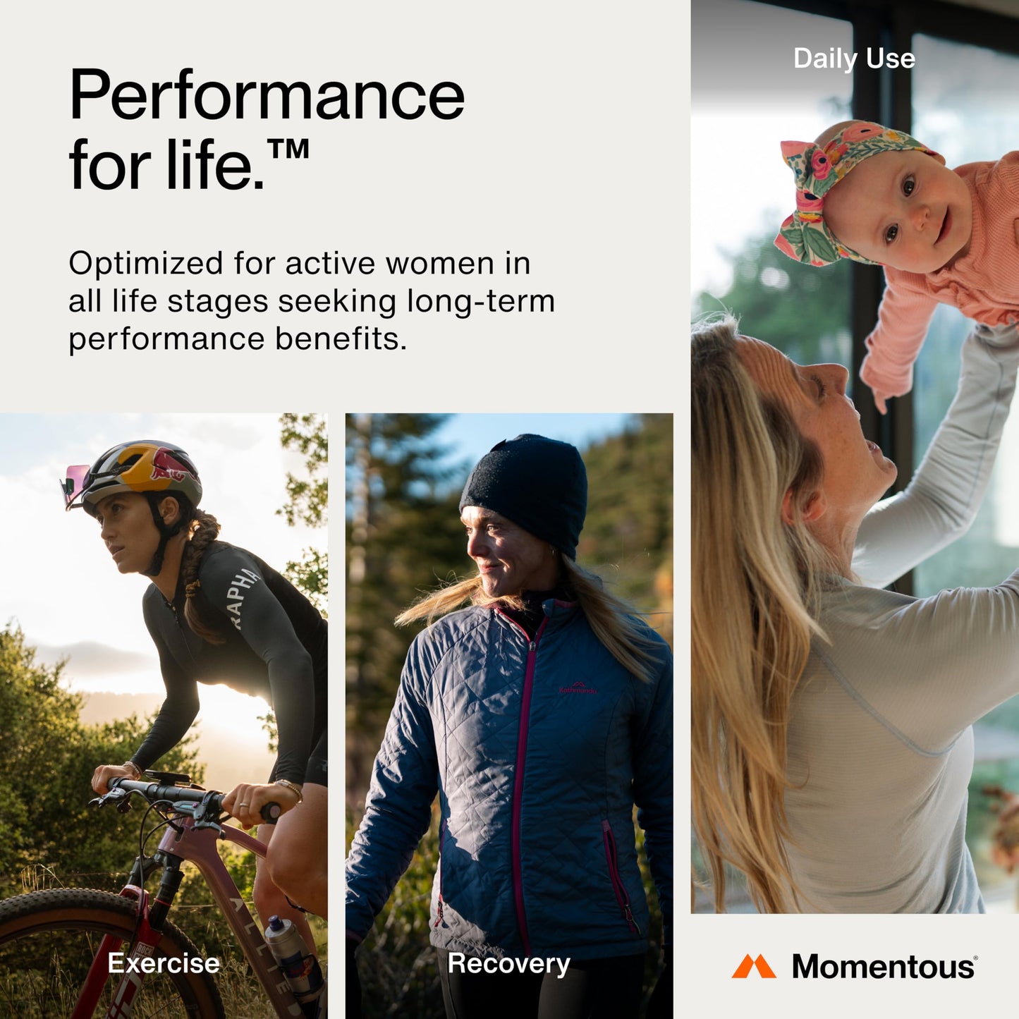 Momentous The Women's Three Bundle Iron+, Calcium, & Vitamin D3 (2,000 IU) Capsules, 3-Pack