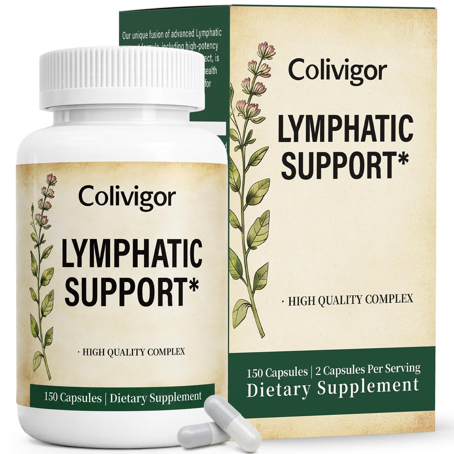 Colivigor Lymphatic Drainage Supplements Capsules, 150 Capsules