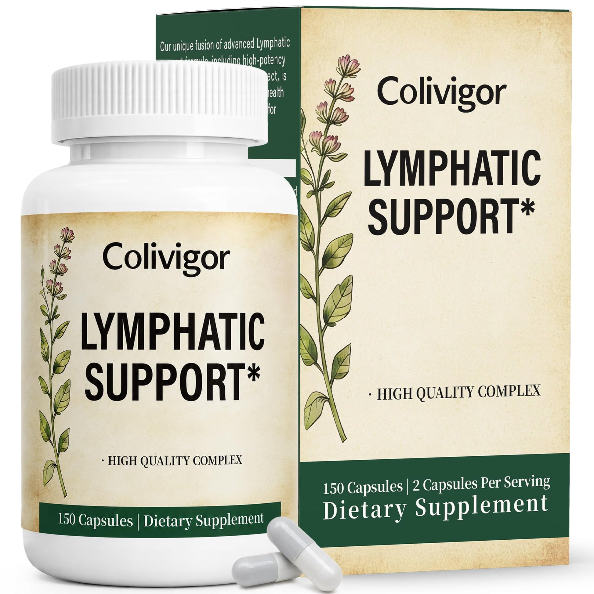 Colivigor Lymphatic Drainage Supplements Capsules, 150 Capsules