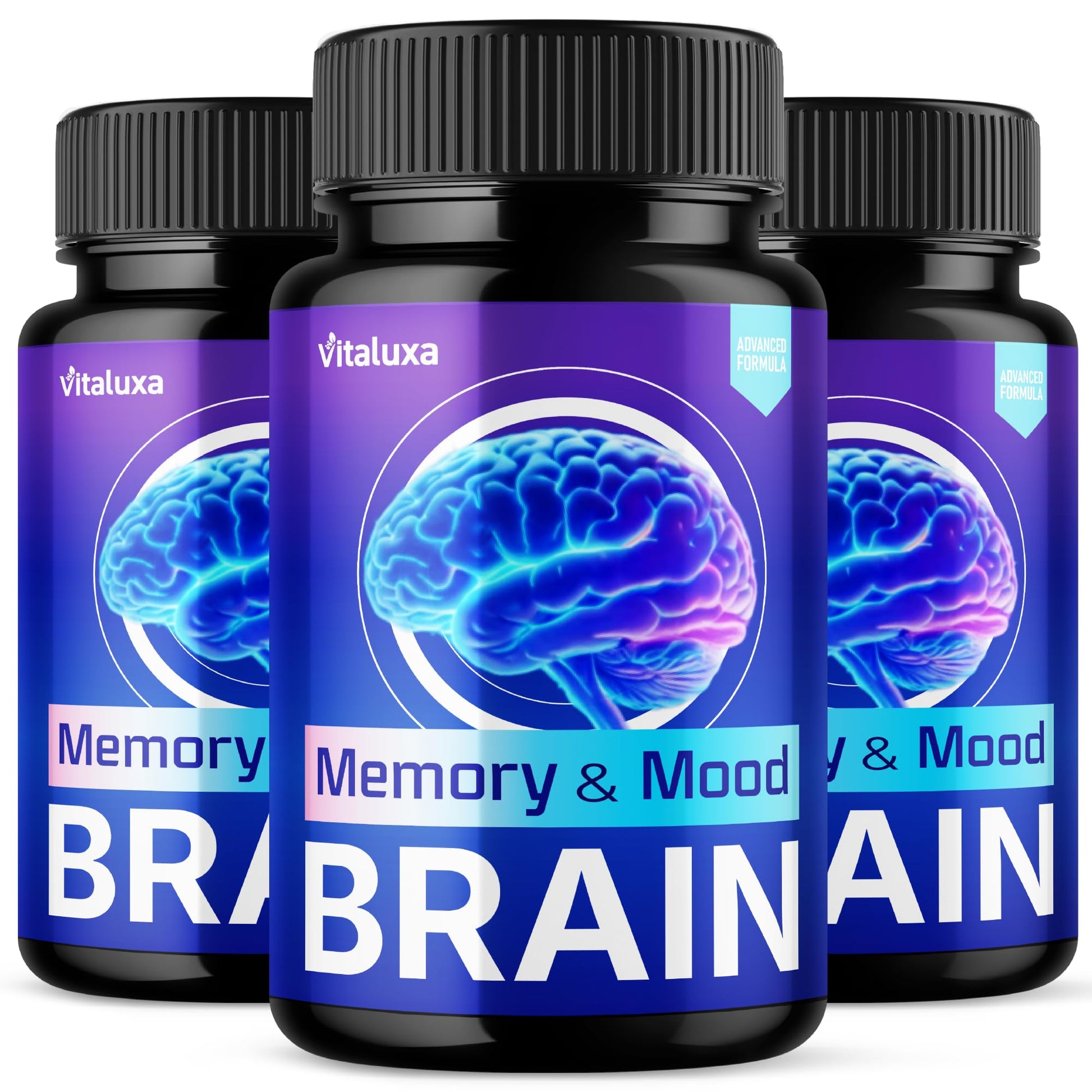 Vitaluxa Brain Memory and Mood Capsules, 180 Capsules