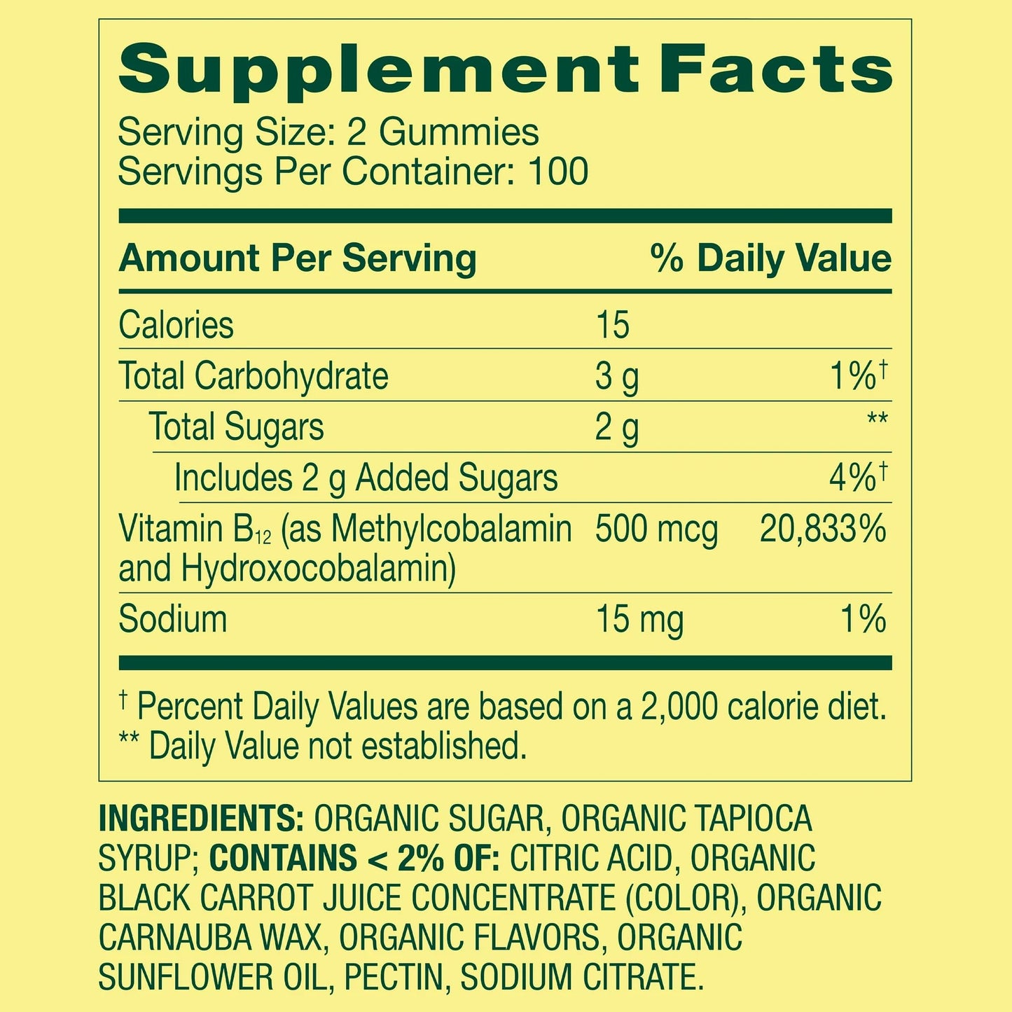 SUREFECT Vitamin B12 500mcg (as Methylcobalamin) Gummies, 100 Count