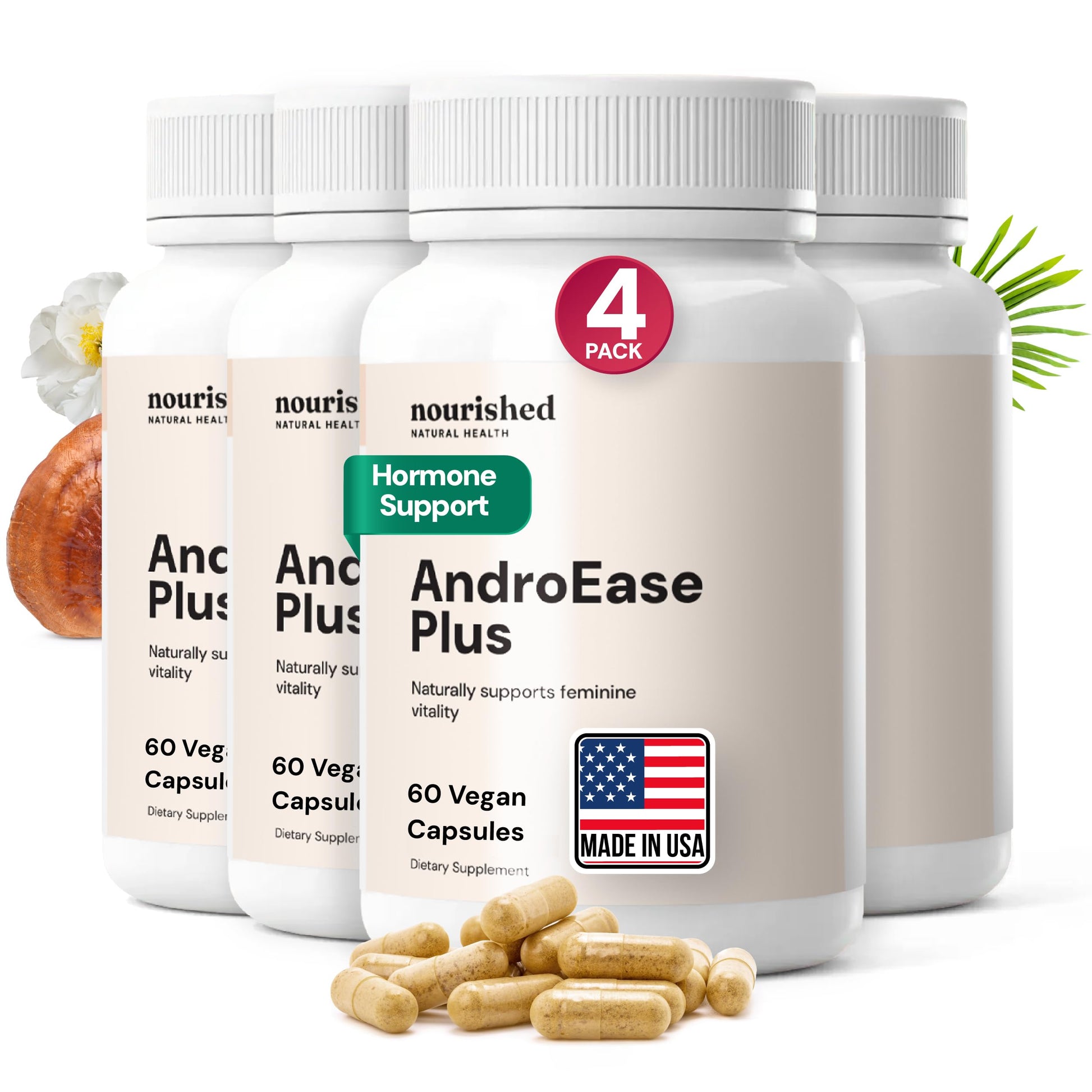 Nourished Natural Health AndroEase Plus for Women’s Health 360 Capsules