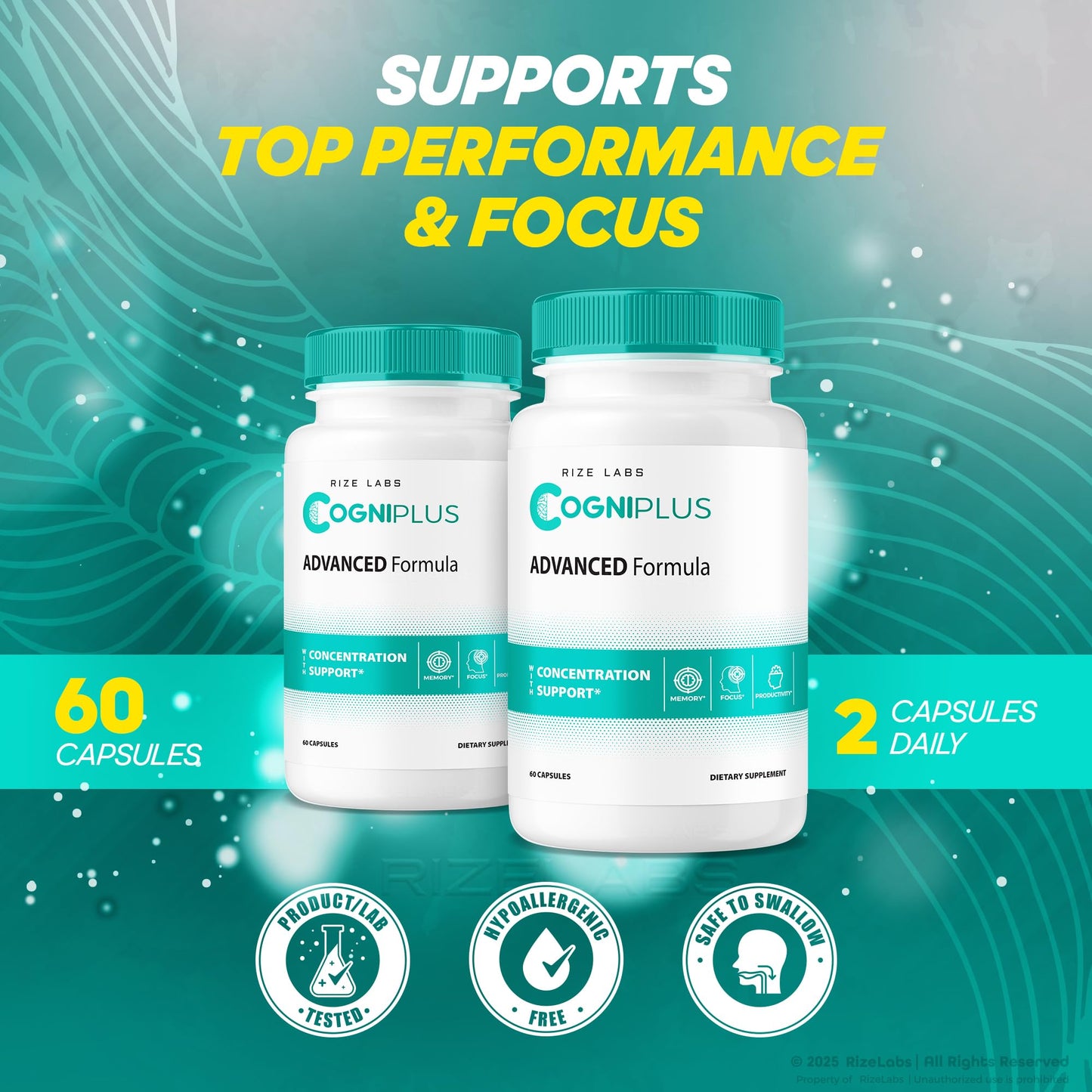 Rize Labs Cogni Plus Capsules, 180 Capsules