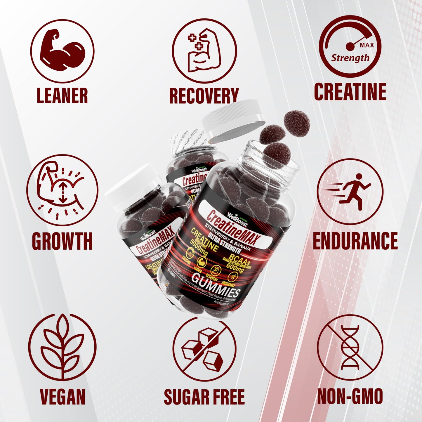 WellBoost Creatine MAX Gummies 90 Gummies