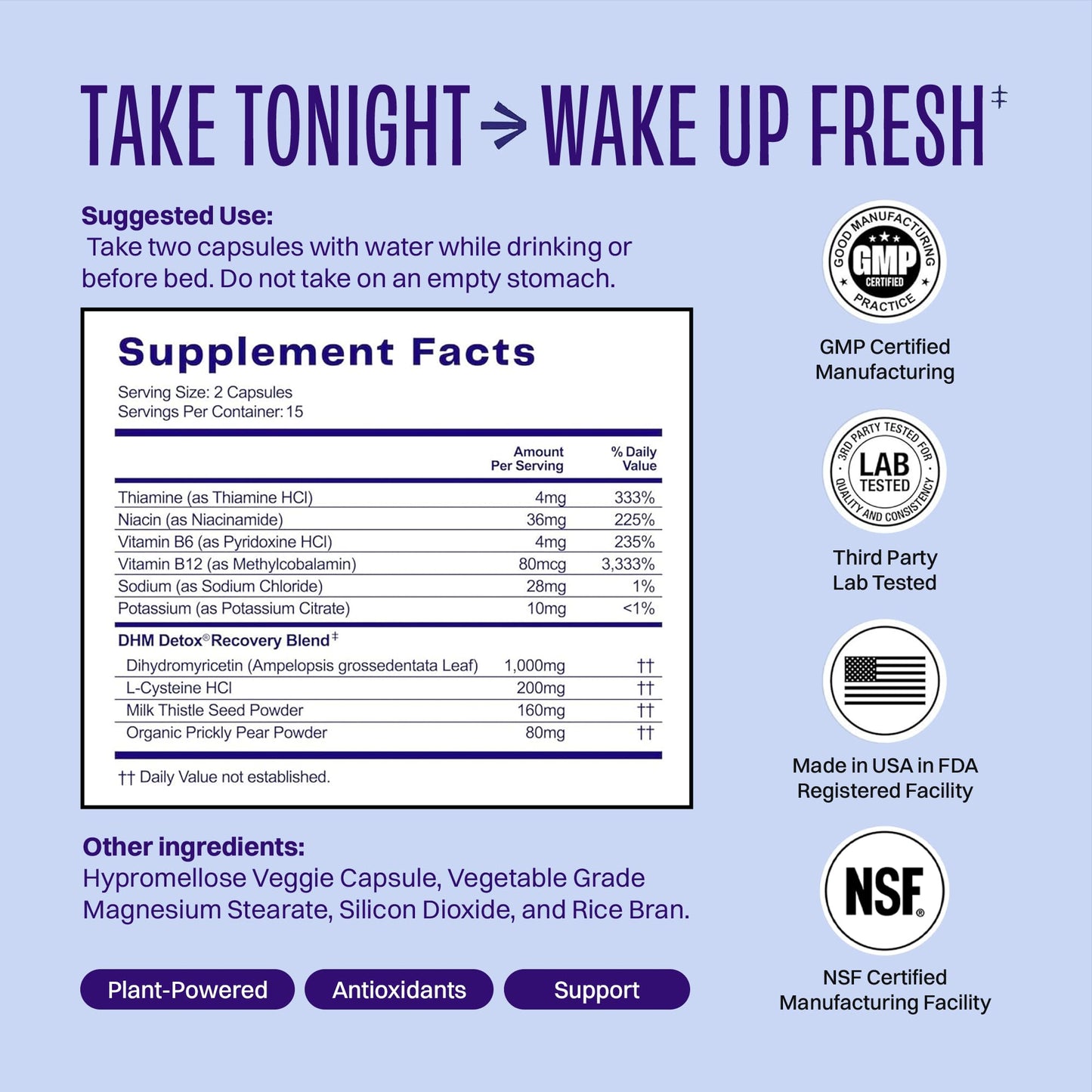 No Days Wasted DHM Detox 5 Capsule, 10 Count