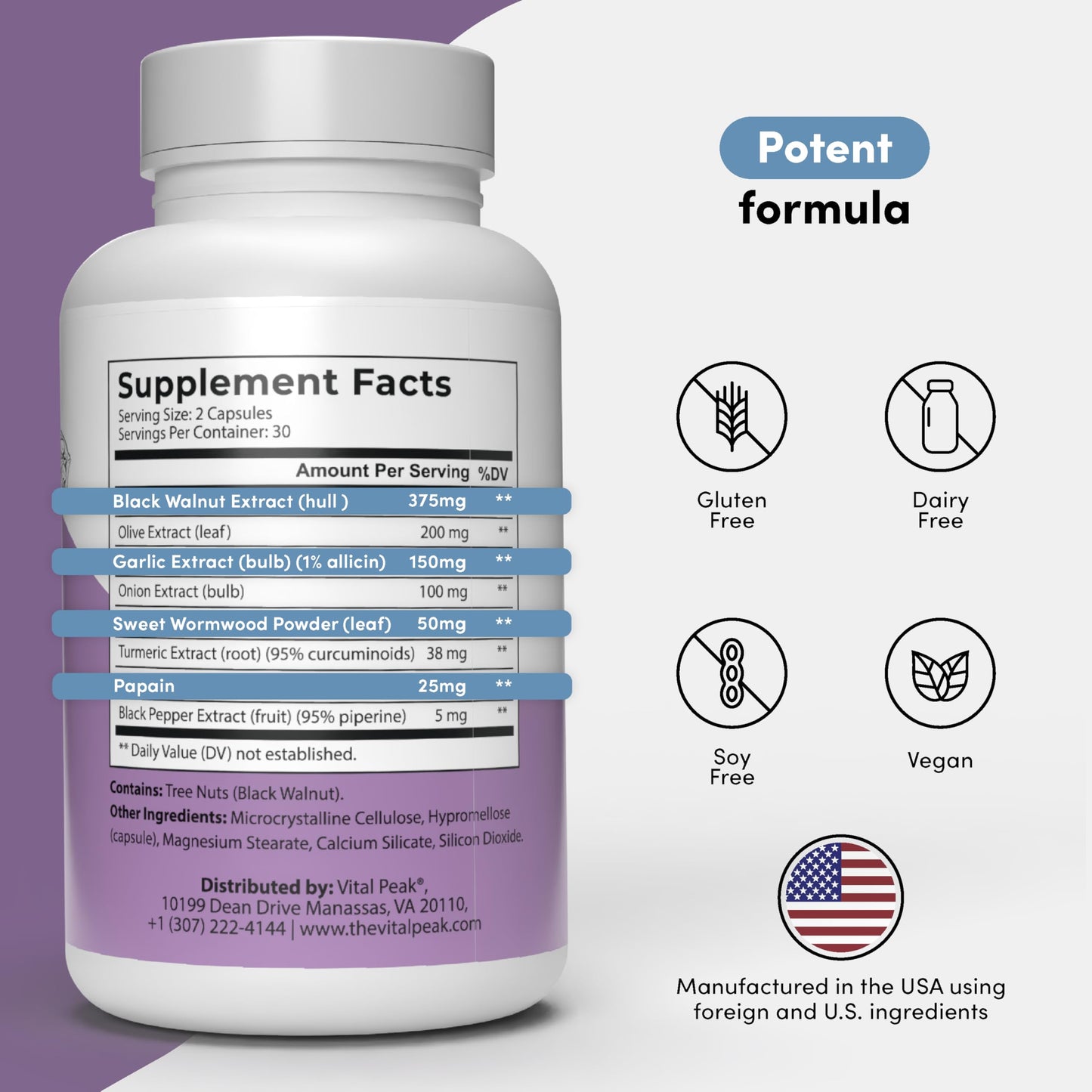 Vital Peak ParaCleanse 60 Capsules