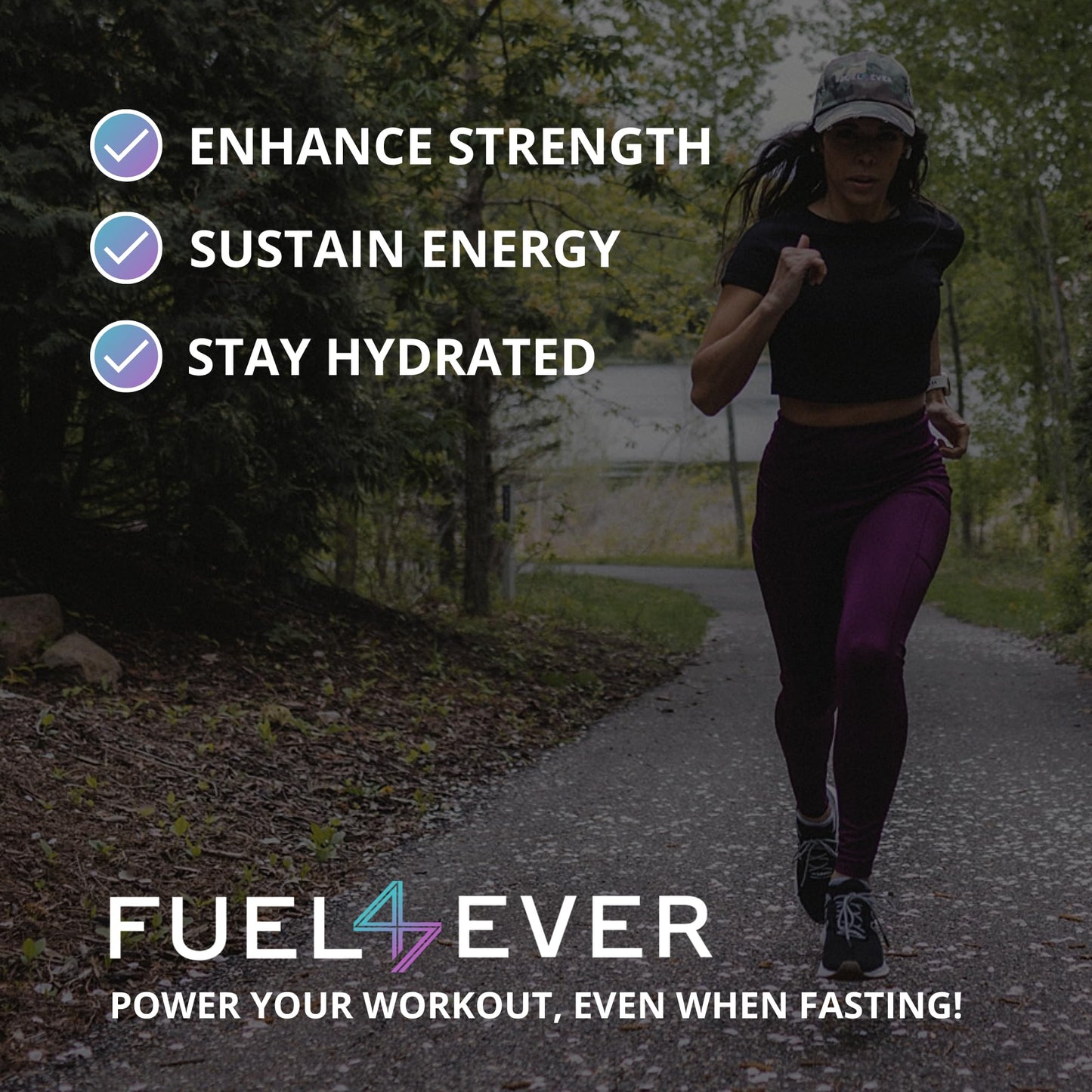 Fuel 4 Ever Fast Fasting Electrolyte Powder with Creatine, Essential Amino Acids & Green Tea Extract, Watermelon Flavor, 8.9 oz
