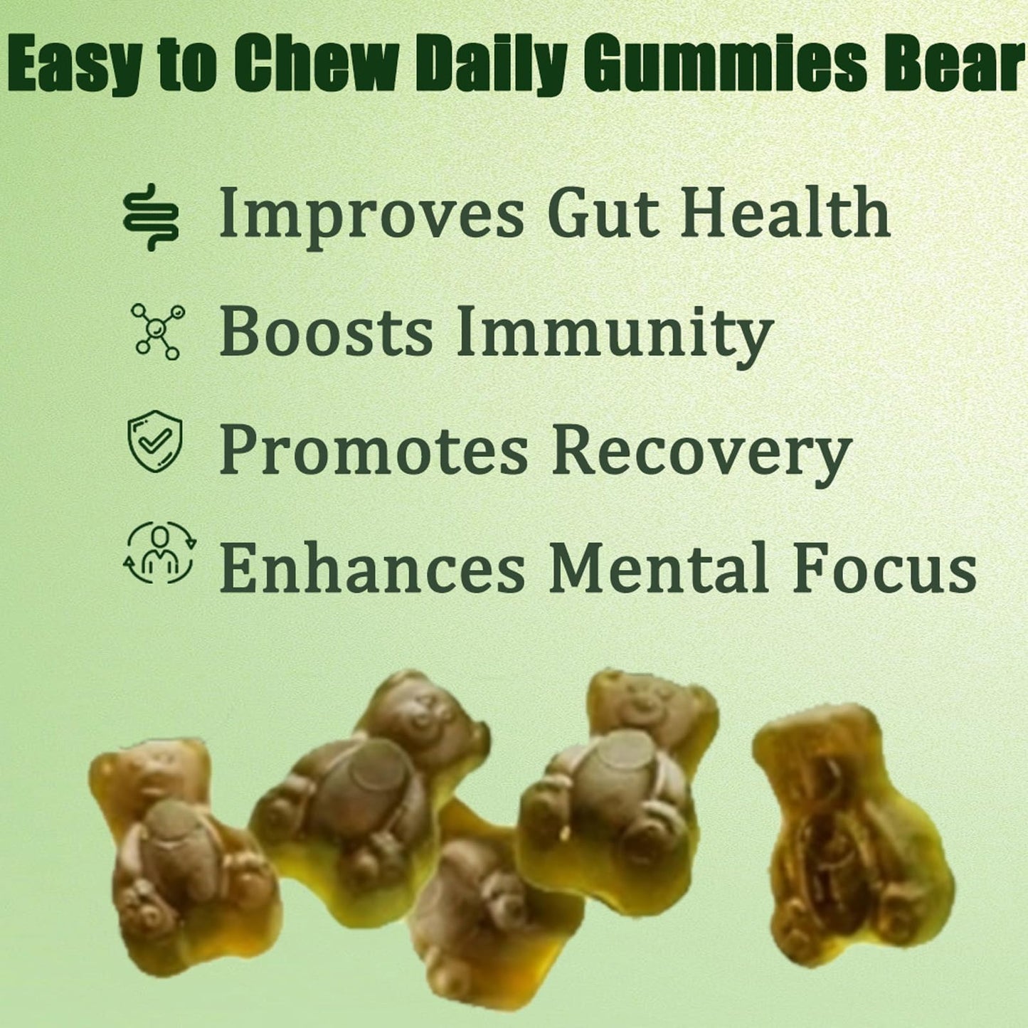Oviaapo Greens Gummies Organic Chlorella and Spirulina, Digestive & Gut Health, Formulated with 60+ Ingredients, Multi-Vitamins & Minerals, Daily Gummies, 224 Gummies