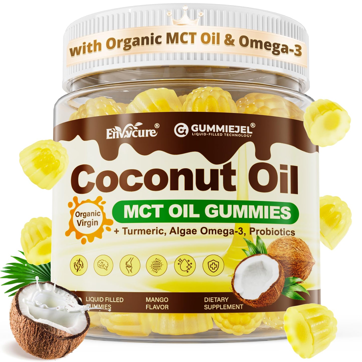 EnvyCure MCT Oil Organic Gummies 60 Gummies