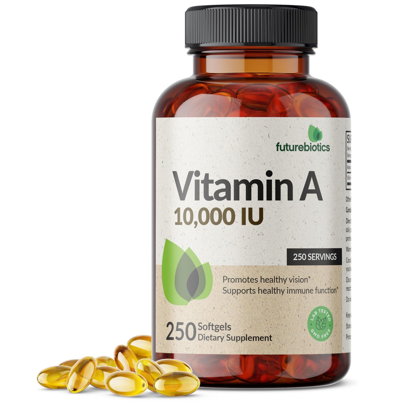 Futurebiotics Vitamin A 10,000 IU Softgels, 250 Softgels