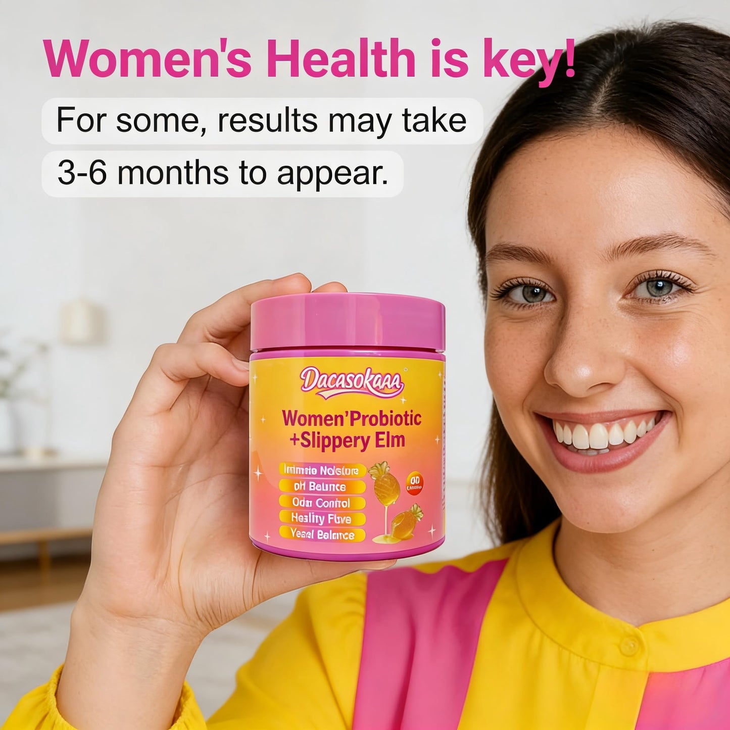 dakasokaaa Her Juicy Feminine Probiotic Gummies for Women, 60 Gummies