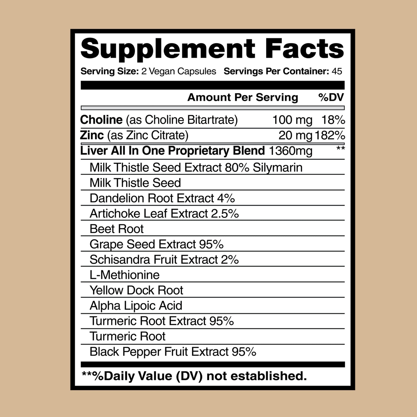 American Standard Supplements Liver Cleanse & Detox Liver Support Capsules 90 Count