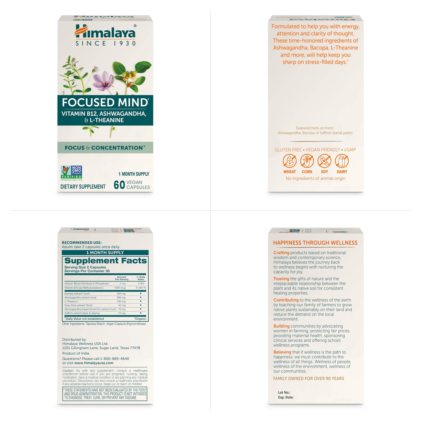 Himalaya Focused Mind Supplement Capsule, 60 Count