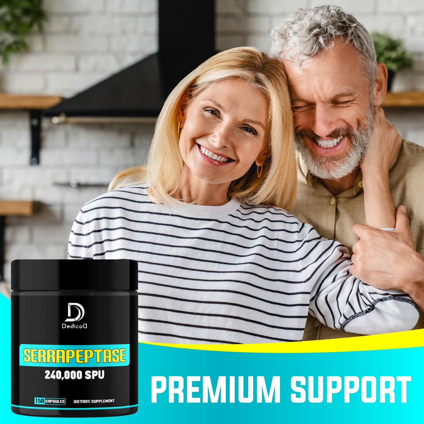 DEDICAD Serrapeptase Supplement 240,000 SPU 150 Capsules