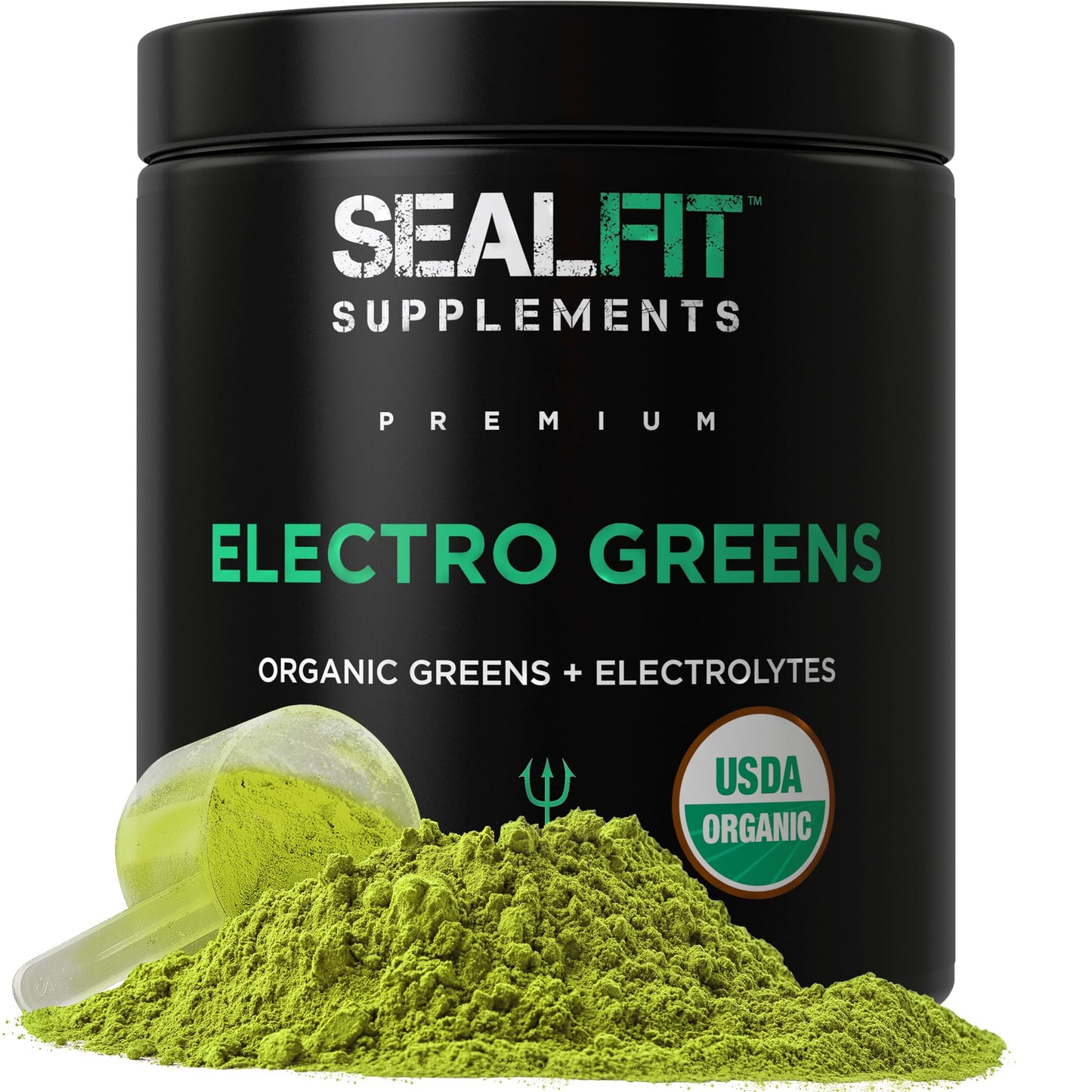 SEALFIT Supplements ElectroGreens Organic Electrolyte Powder with 25+ Greens & Superfoods, 11.6 oz