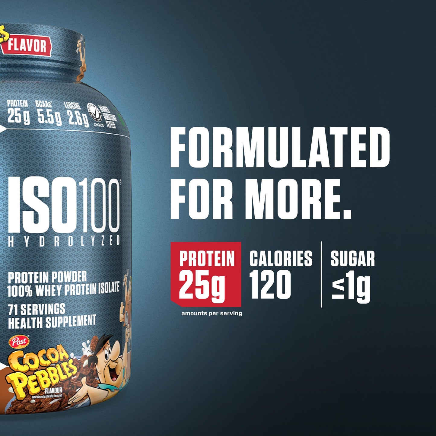 Dymatize ISO100 Whey Protein Isolate Powder Cocoa Pebbles, 80
