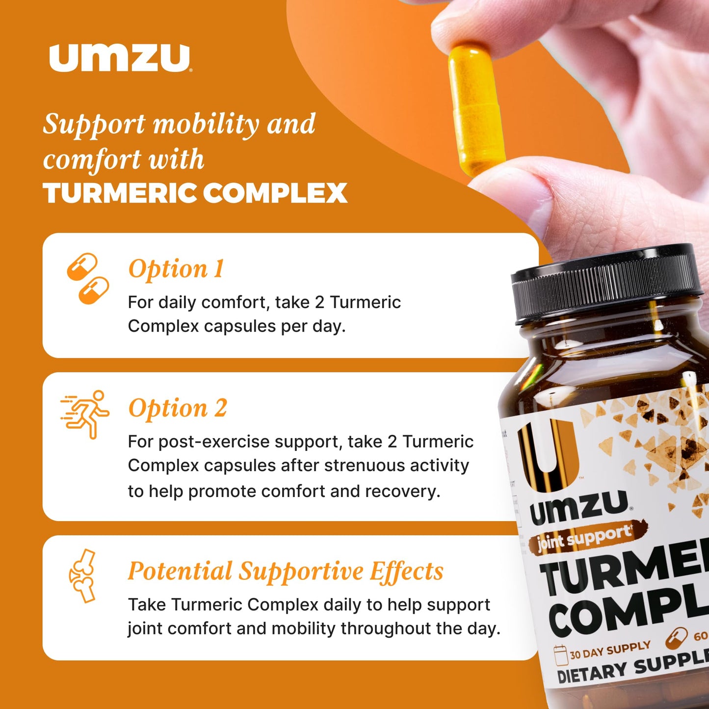 UMZU Turmeric Curcumin Supplement Capsule 1 Count