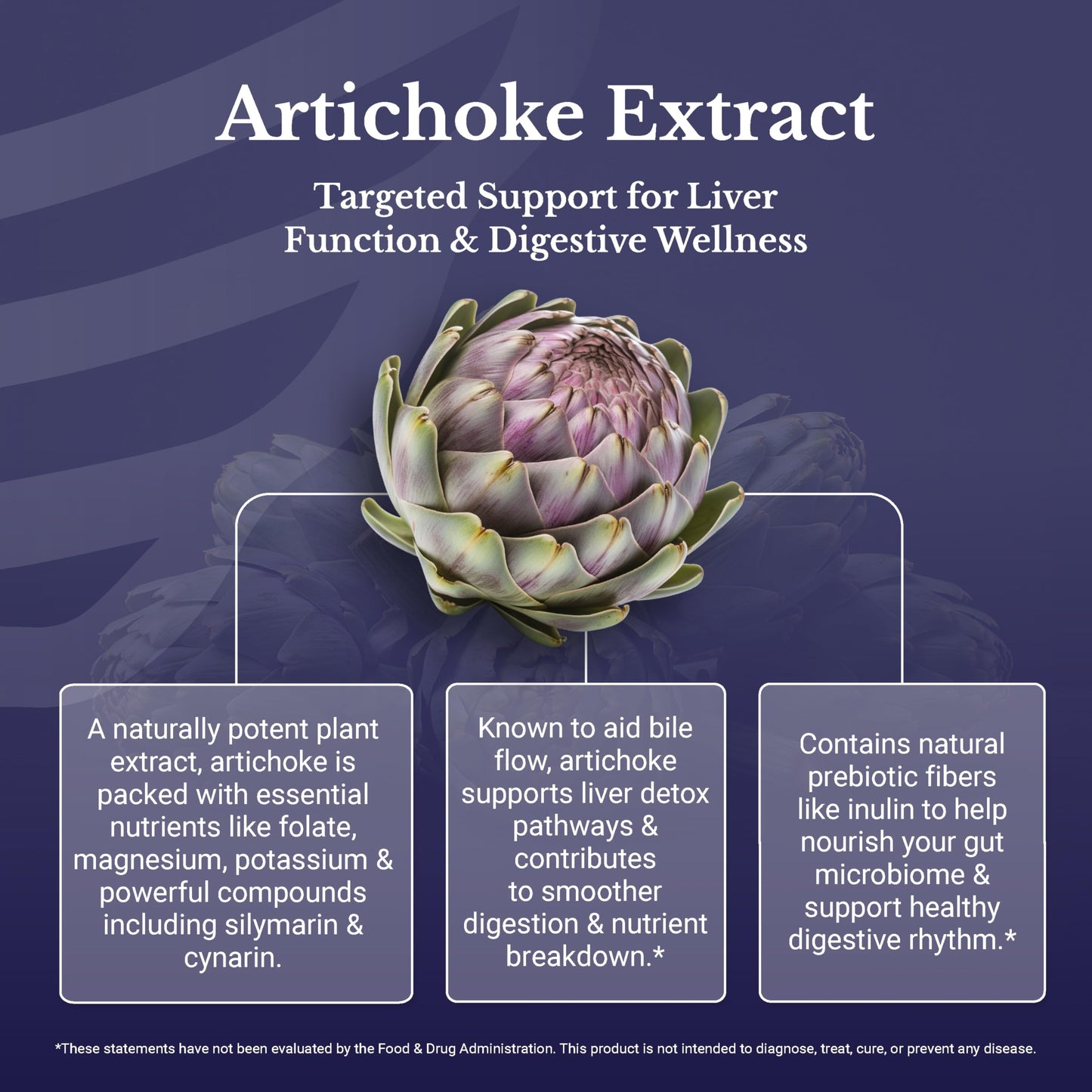 NATION HEALTH MD Artichoke 500 mg Natural Artichoke Extract for Liver Health Capsules 30 Count