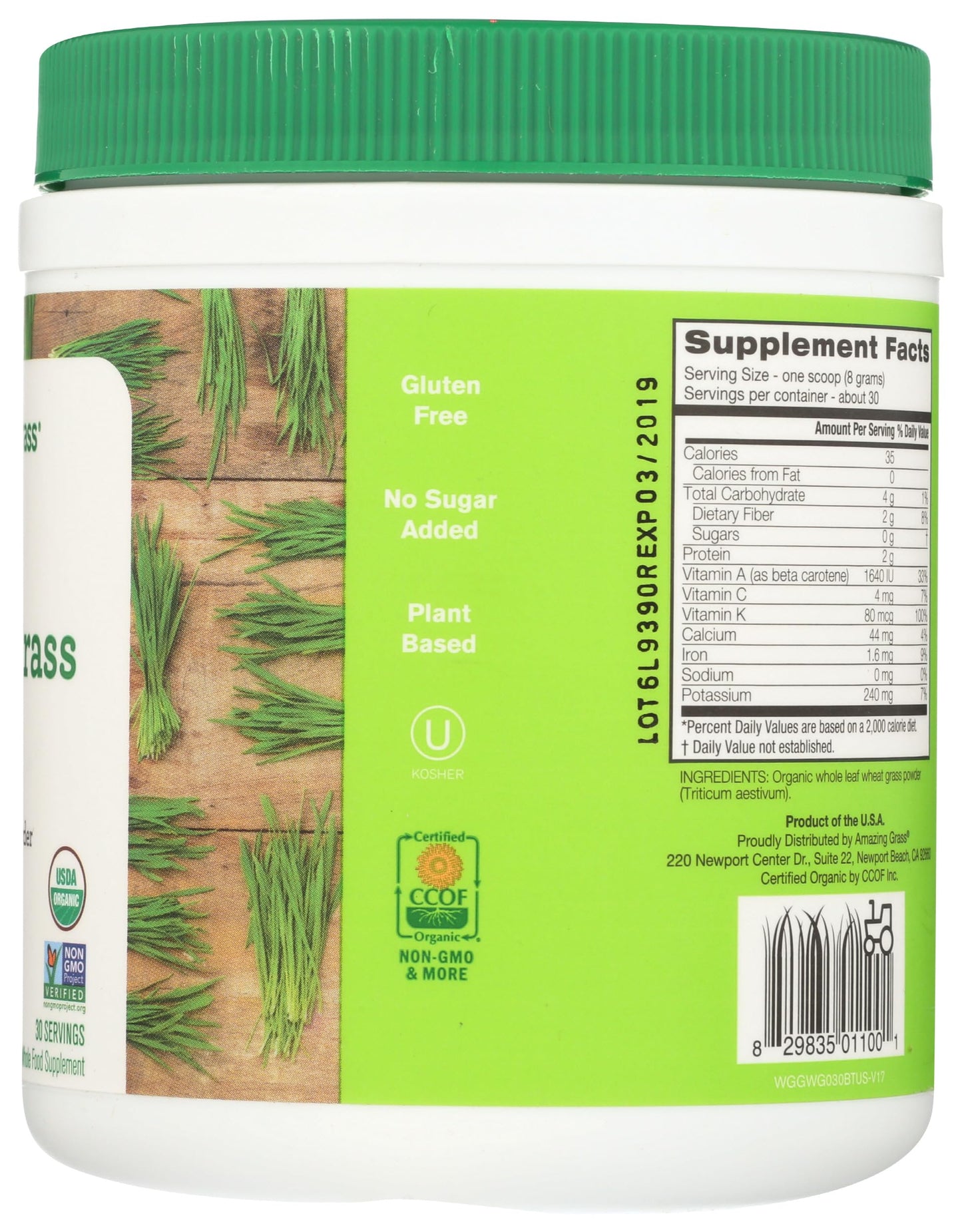 Amazing Grass Wheat Grass Powder 8.5 oz