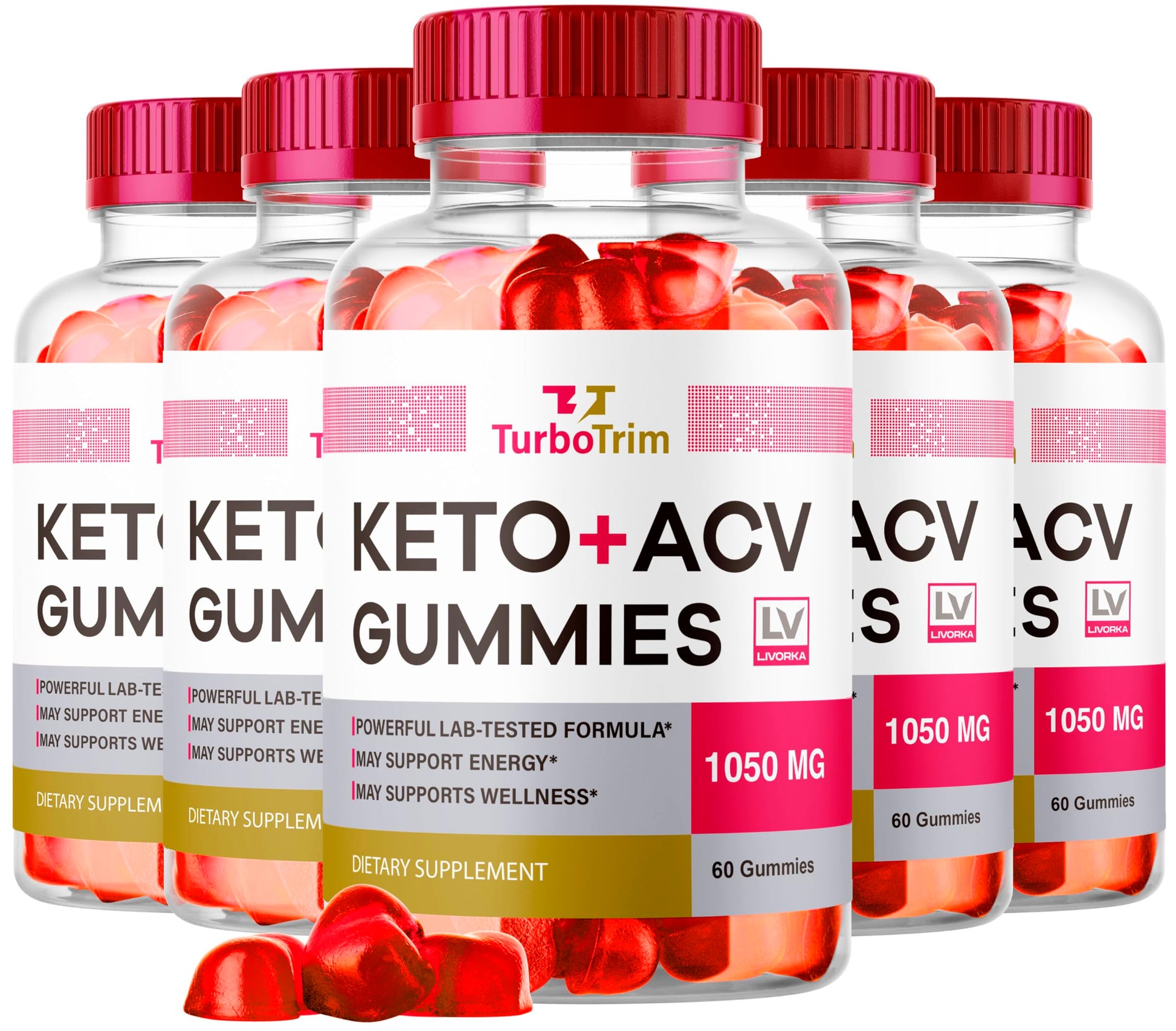 LIVORKA Turbo Trim Keto ACV Gummies, 300 Gummies
